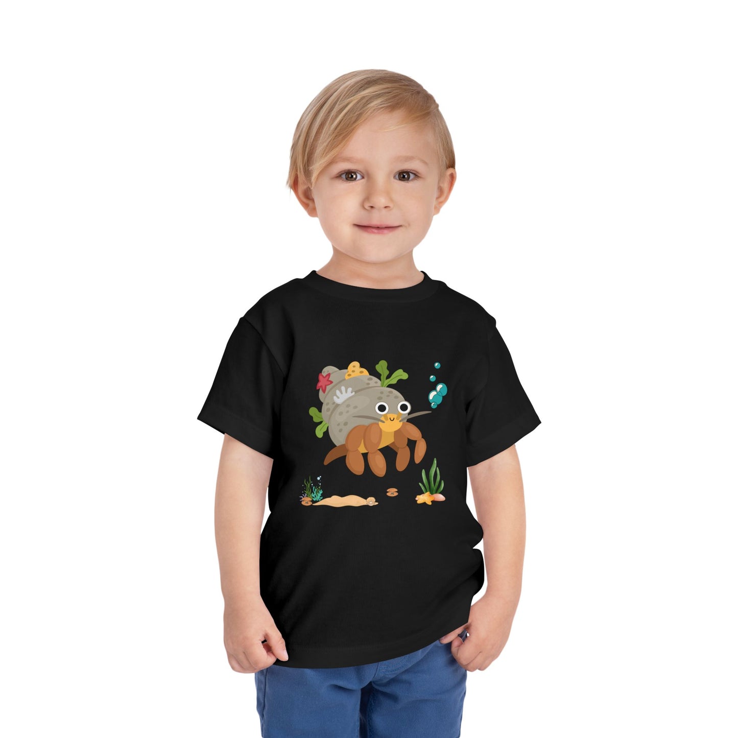 Cute Ocean-Themed Toddler Tee, Cartoon Crab Tee, Summer Playwear, Beach Outfit, Kids Gift, Toddler Beach Shirt