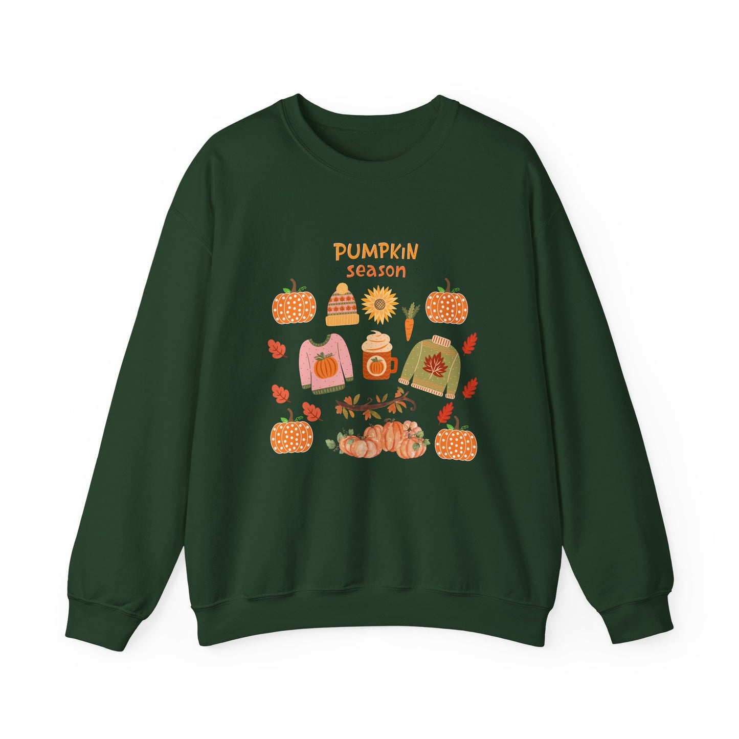 Autumn Vibes Crewneck Sweatshirt, Pumpkin Season Apparel, Cozy Fall Sweater, Unisex Sweatshirt for Thanksgiving, Pumpkin Lover Gift