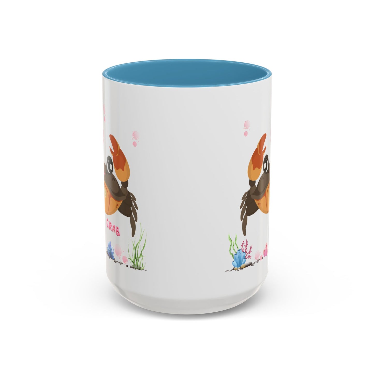 Crab with subtle bubbles and underwater flora Coffee Mug