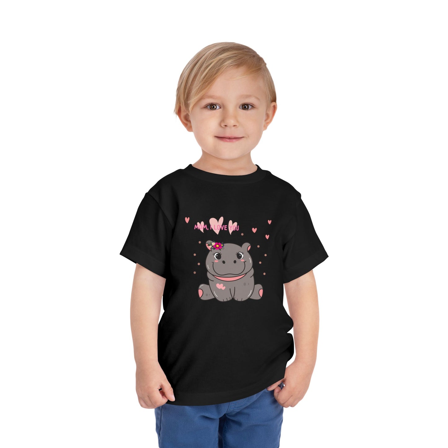 Cute Hippo Toddler Tee, Adorable Animal Shirt, Baby Shower Gift, Kids Birthday Outfit, Playful Summer Wear