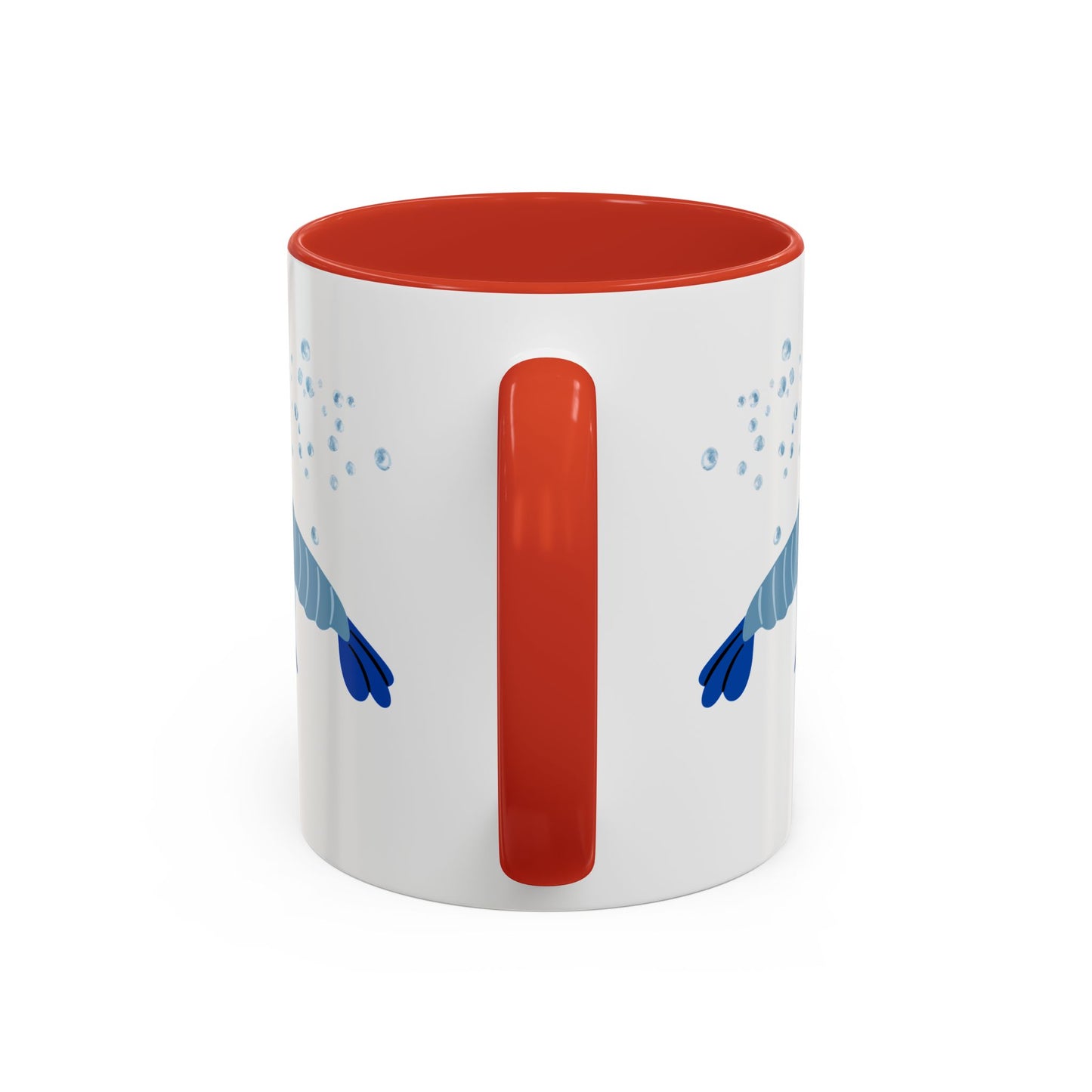 Blue shrimp with dark blue claws and bubbles Coffee Mug