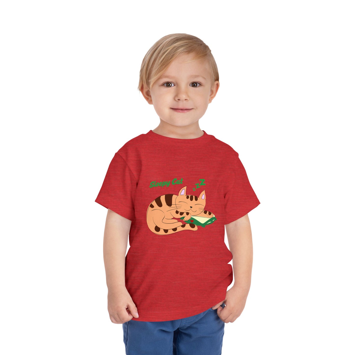 Sleepy Cat Toddler Tee, Cute Kids Shirt, Adorable Toddler Clothing, Cat Lover Gift, Baby Shower Present, Playful Everyday Wear