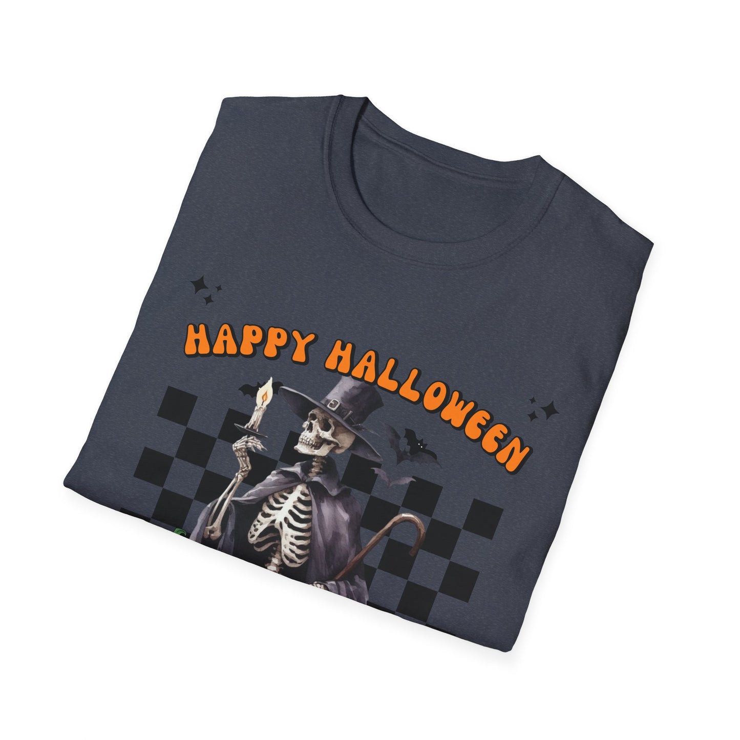 Halloween Skeleton Unisex T-Shirt, Spooky Tee, Cozy Halloween Apparel, Fall Fashion, Trick or Treat Wear, October Celebration Shirt