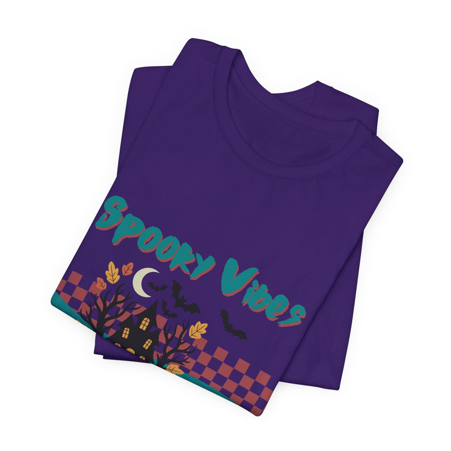 Spooky Vibes Graphic Tee, Unisex Halloween Shirt, Fall Fashion, Casual T-Shirt, Unique Gift for Halloween Lovers, Autumn Wardrobe Essential