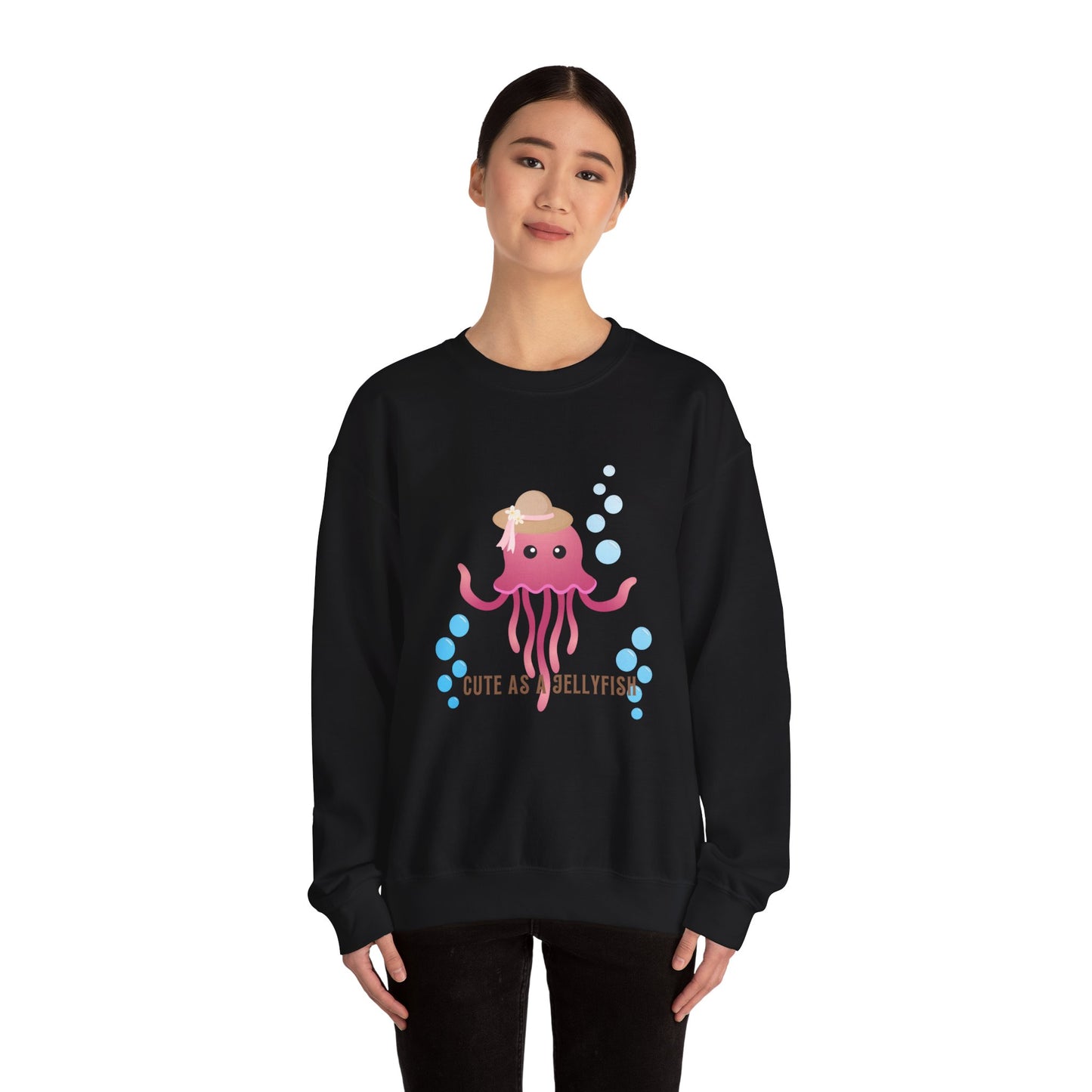 Cute Jellyfish Sweatshirt for Cozy Vibes, Unisex Crewneck, Gift for Ocean Lovers, Fun Casual Wear, Beach Day Outfit, Comfortable Style