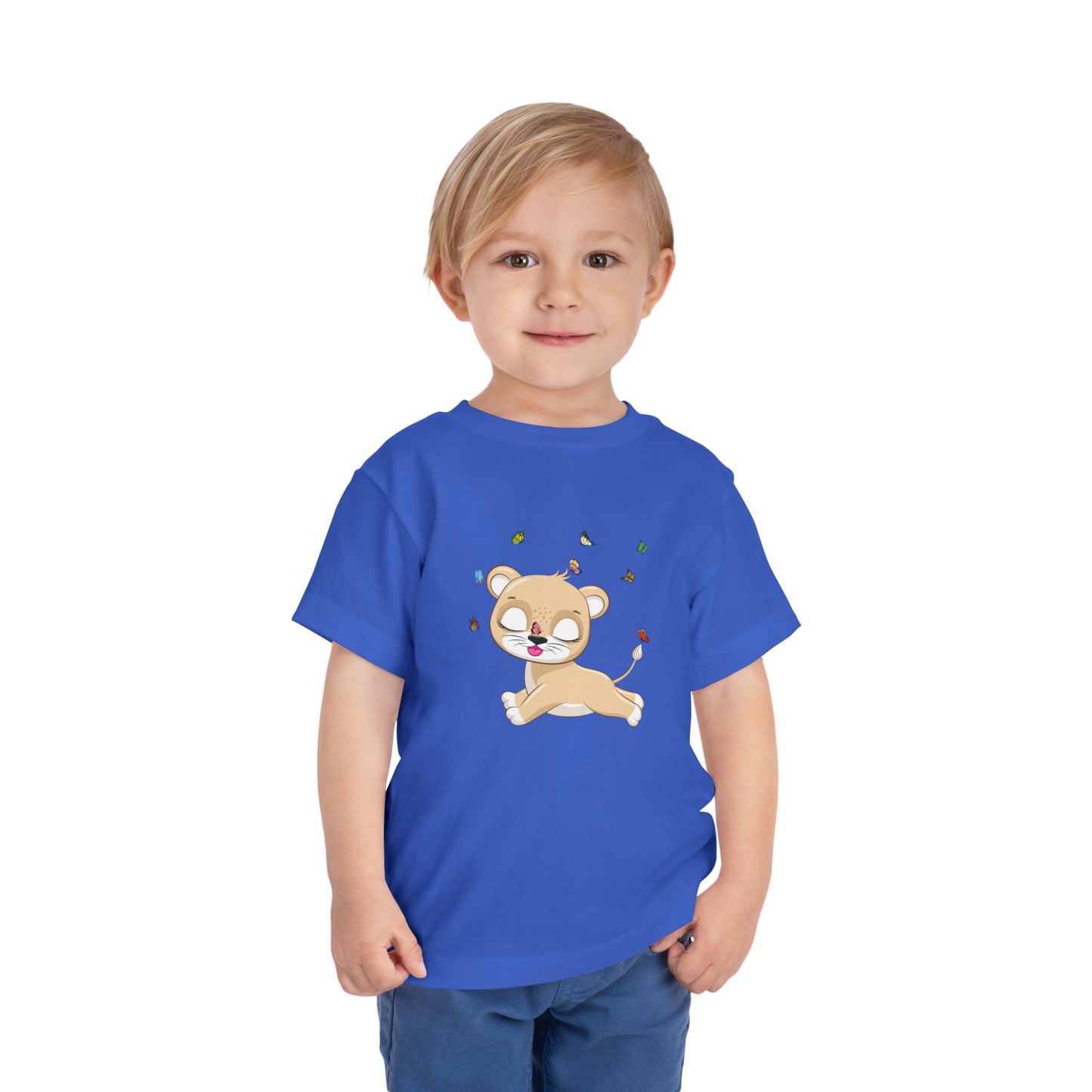 Playful Toddler Tee with Cute Lion Design, Children's Summer Shirt, Gift for Kids, Animal Lover Tee, Birthday Outfit