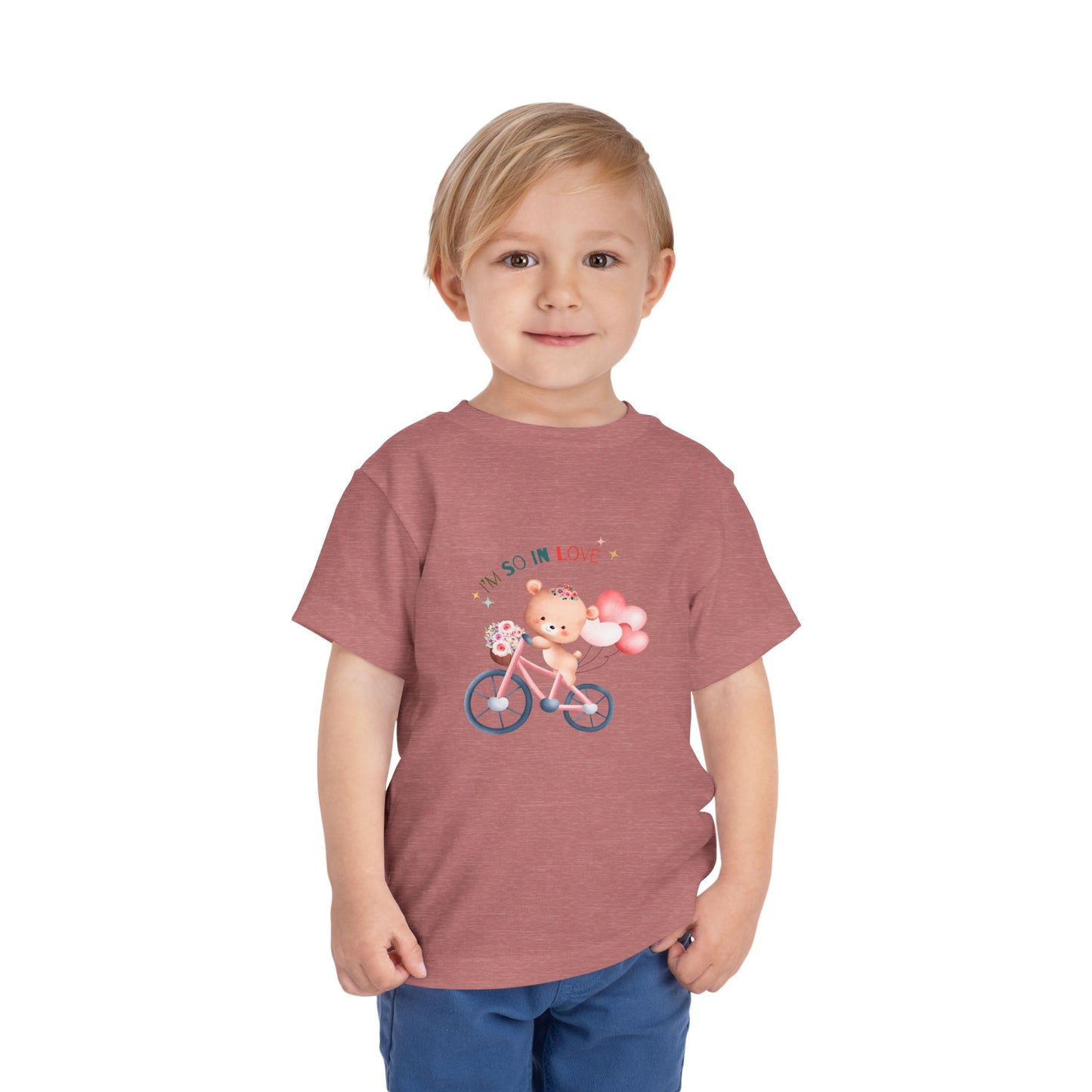 Cute Toddler Tee with Bear Design - Perfect for Playdates, Birthdays, Valentine's Day, Gifts, Toddler Clothing