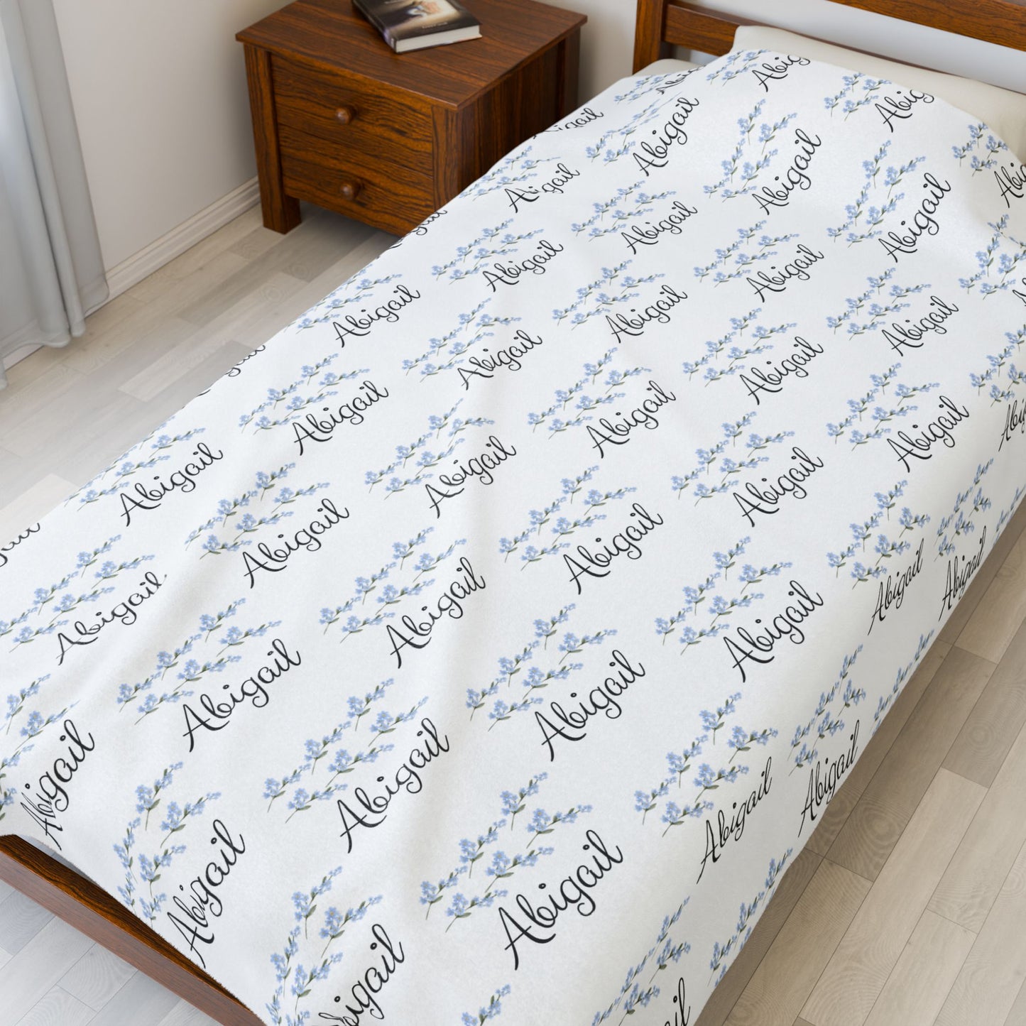 Personalized Velveteen Plush Blanket | Cozy Home Decor, Custom Name Gift, Soft Throw for Birthdays, Baby Showers, and Holidays