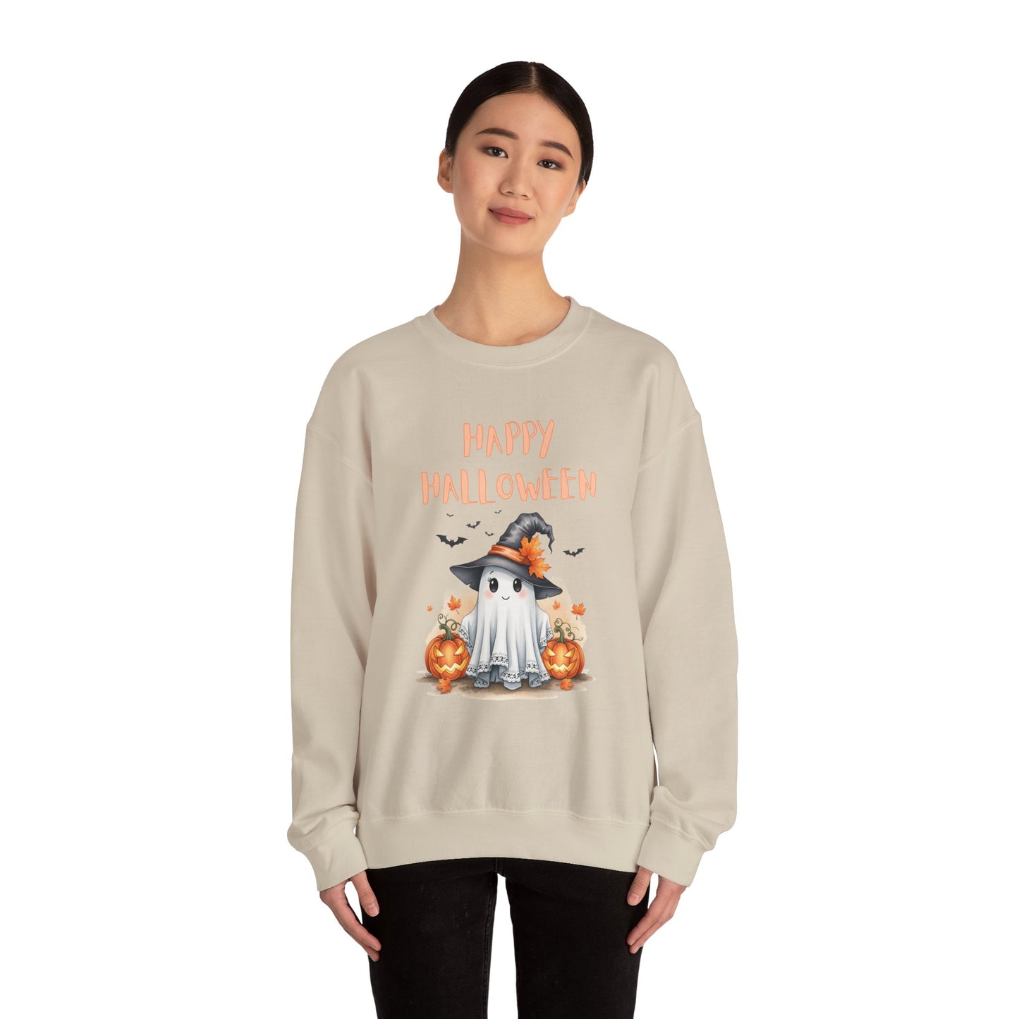 Halloween Ghost Crewneck Sweatshirt | Funny Halloween Sweater, Unisex Sweatshirt, Spooky Apparel, Fall Fashion, Halloween Gift