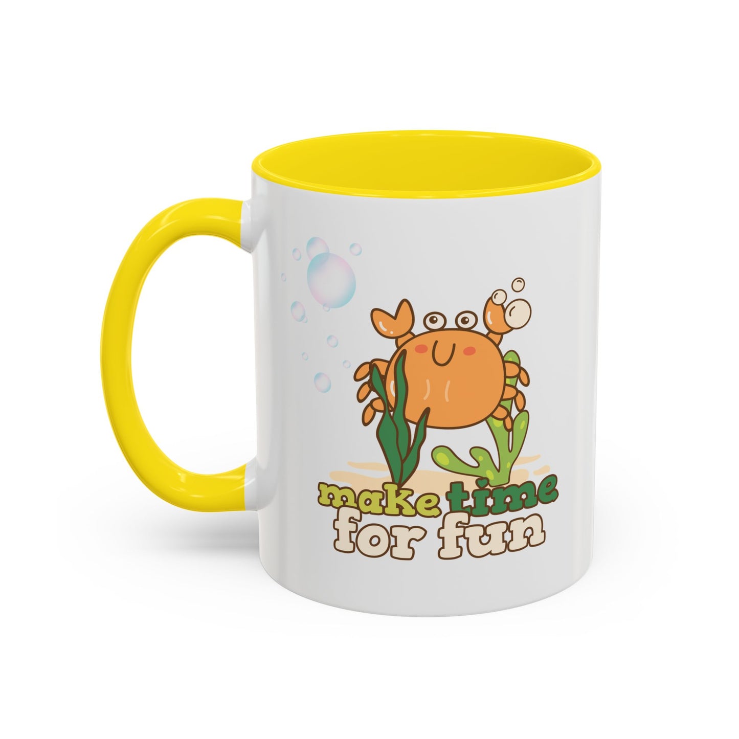 Cartoon crab lllusstration promoting joy and playfulness Coffee Mug