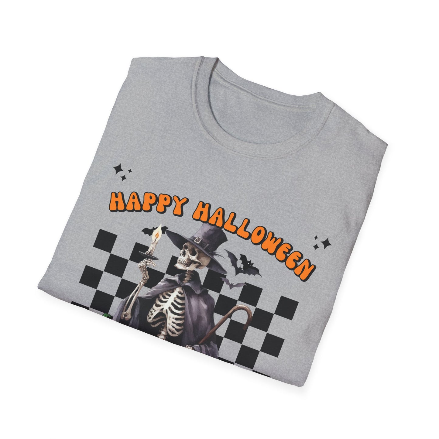 Halloween Skeleton Unisex T-Shirt, Spooky Tee, Cozy Halloween Apparel, Fall Fashion, Trick or Treat Wear, October Celebration Shirt