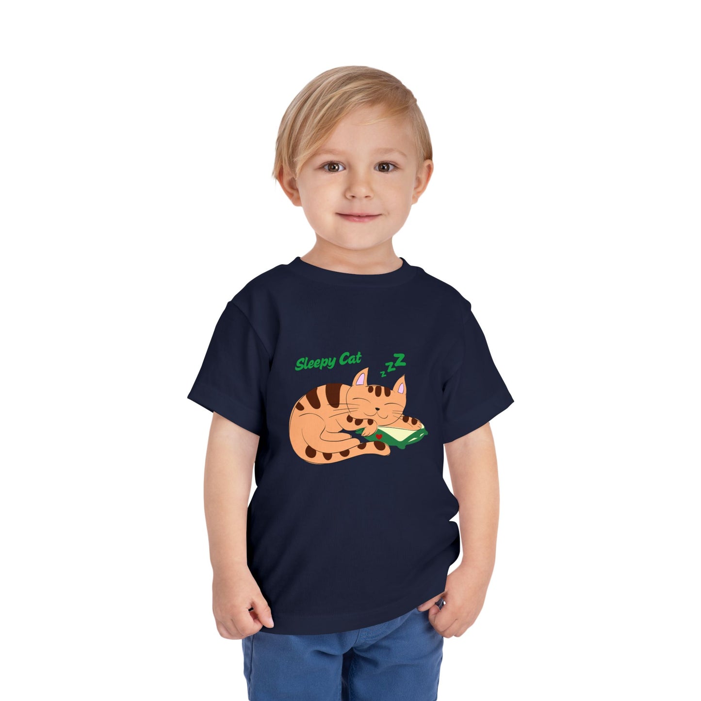 Sleepy Cat Toddler Tee, Cute Kids Shirt, Adorable Toddler Clothing, Cat Lover Gift, Baby Shower Present, Playful Everyday Wear