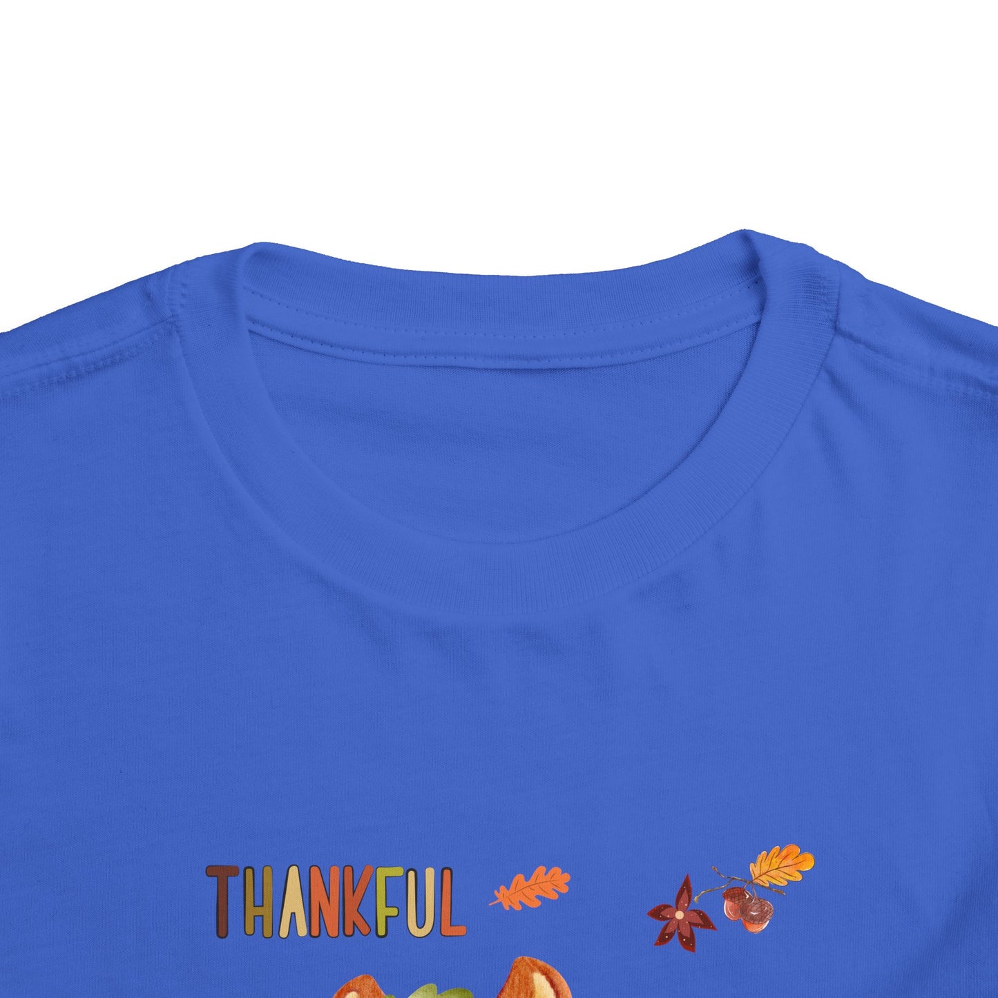 Toddler Short Sleeve Tee - Thankful Squirrel Design, Kids Fall T-Shirt, Thanksgiving Gift, Cute Toddler Apparel, Autumn Outfit