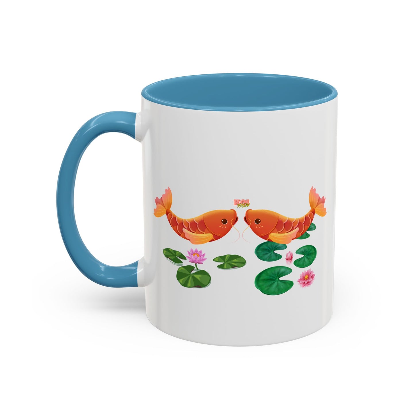 Golden koi fish with lotus flowers Coffee Mug