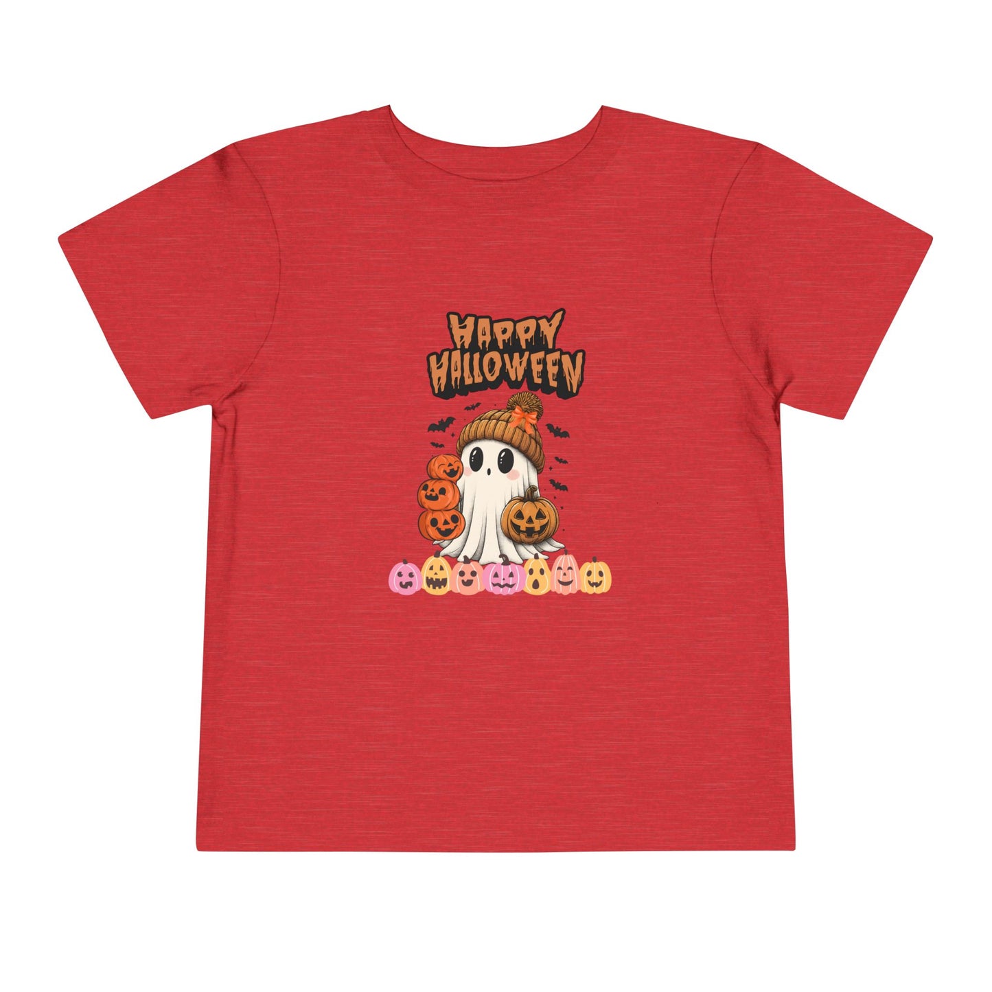 Happy Halloween Toddler Tee, Cute Halloween Shirt, Kids Party Outfit, Trick or Treat Apparel, Fun Ghost Design Toddler T-Shirt