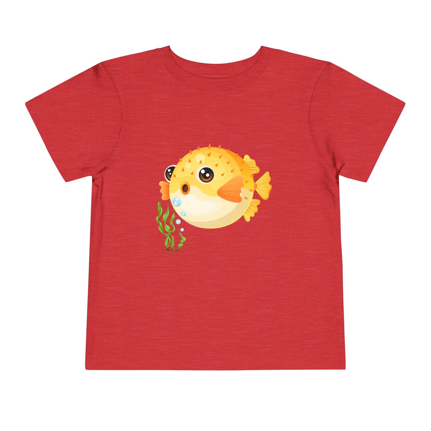Cute Pufferfish Toddler Tee, Fun Kids T-Shirt, Beach Day Outfit, Summer Fun Apparel, Marine Life Tee