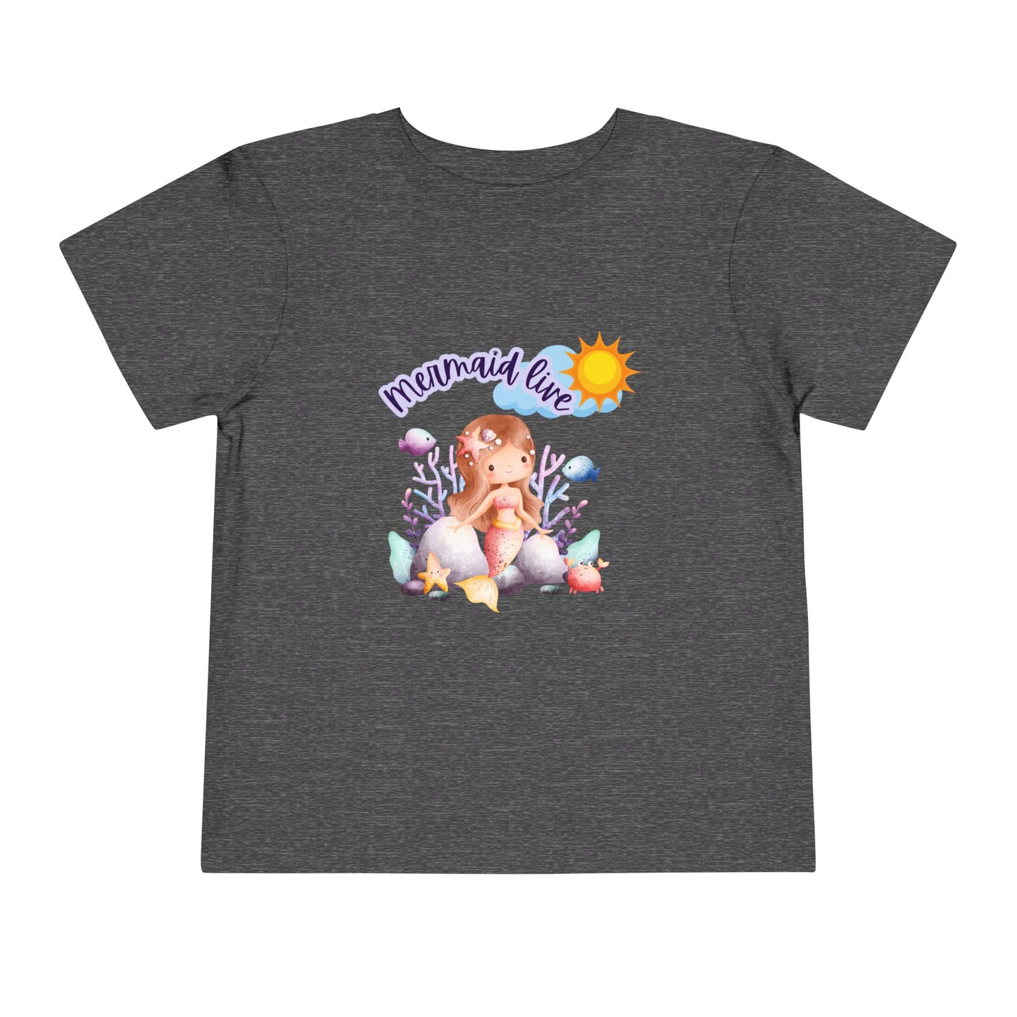 Mermaid Live Toddler Tee, Fun Summer Shirt, Cute Kids Clothing, Beach Outfit, Birthday Gift, Playtime Essential