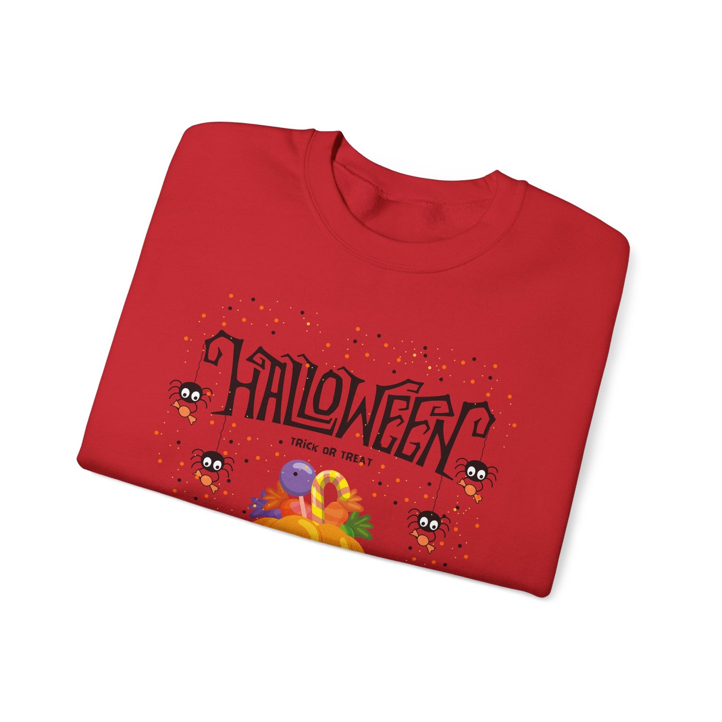 Halloween Themed Unisex Crewneck Sweatshirt, Cozy Fall Apparel, Gifting, Festive Wear, Halloween Decorations, Pumpkin Design