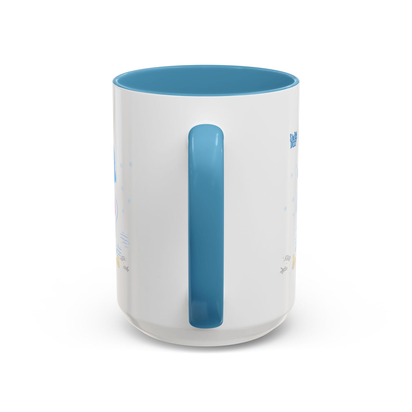 Blue jellyfish with pink tentacles Coffee Mug
