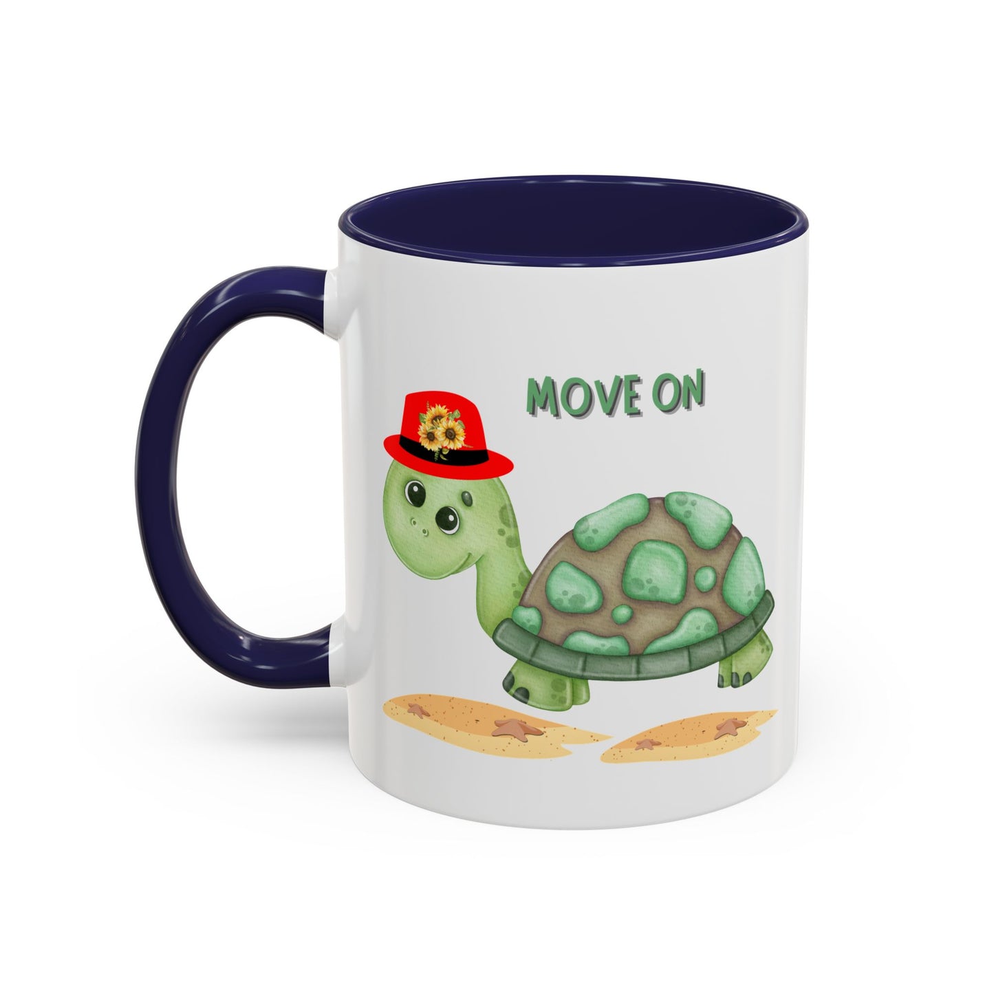 Turtle with a sunflower hat Coffee Mug