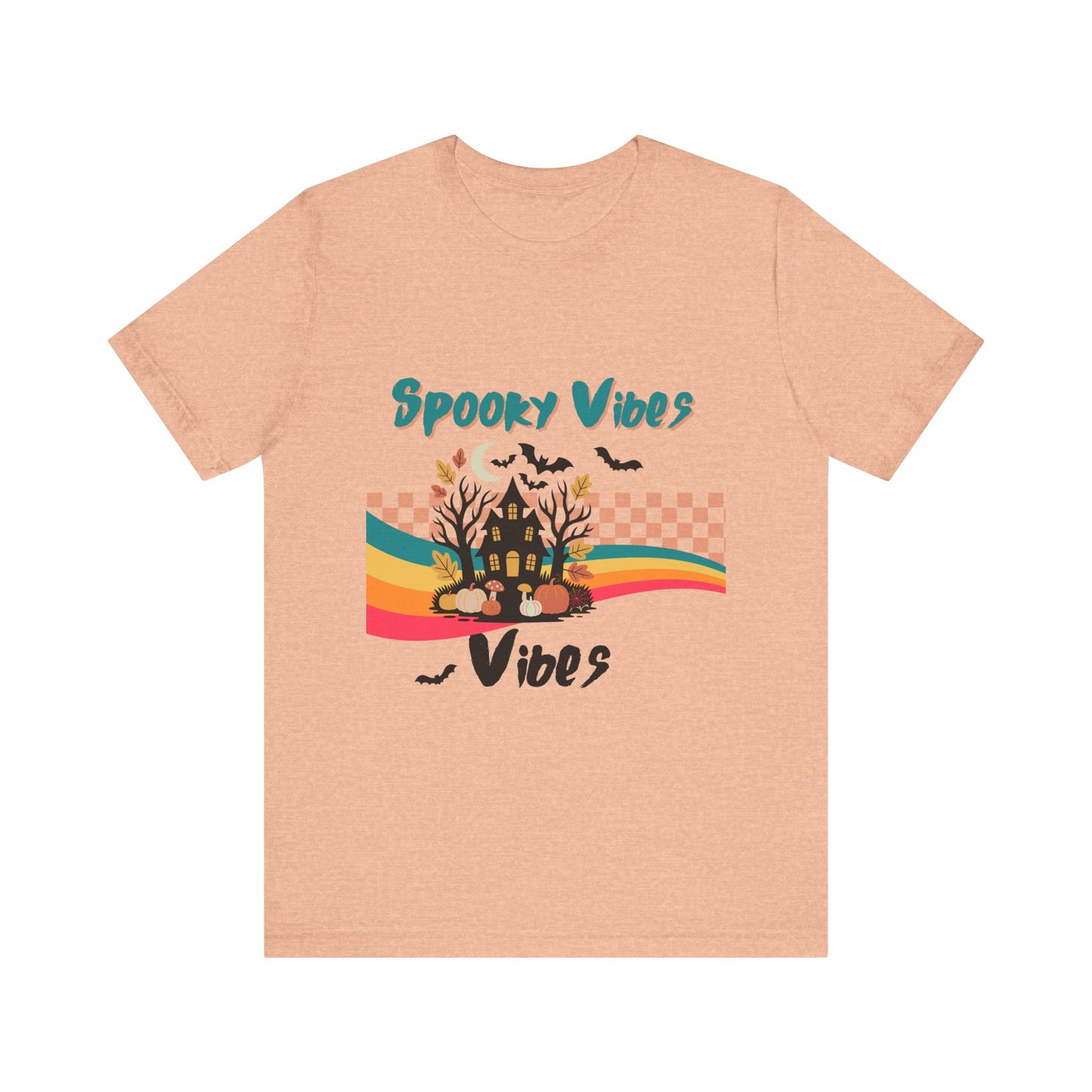 Spooky Vibes Graphic Tee, Unisex Halloween Shirt, Fall Fashion, Casual T-Shirt, Unique Gift for Halloween Lovers, Autumn Wardrobe Essential