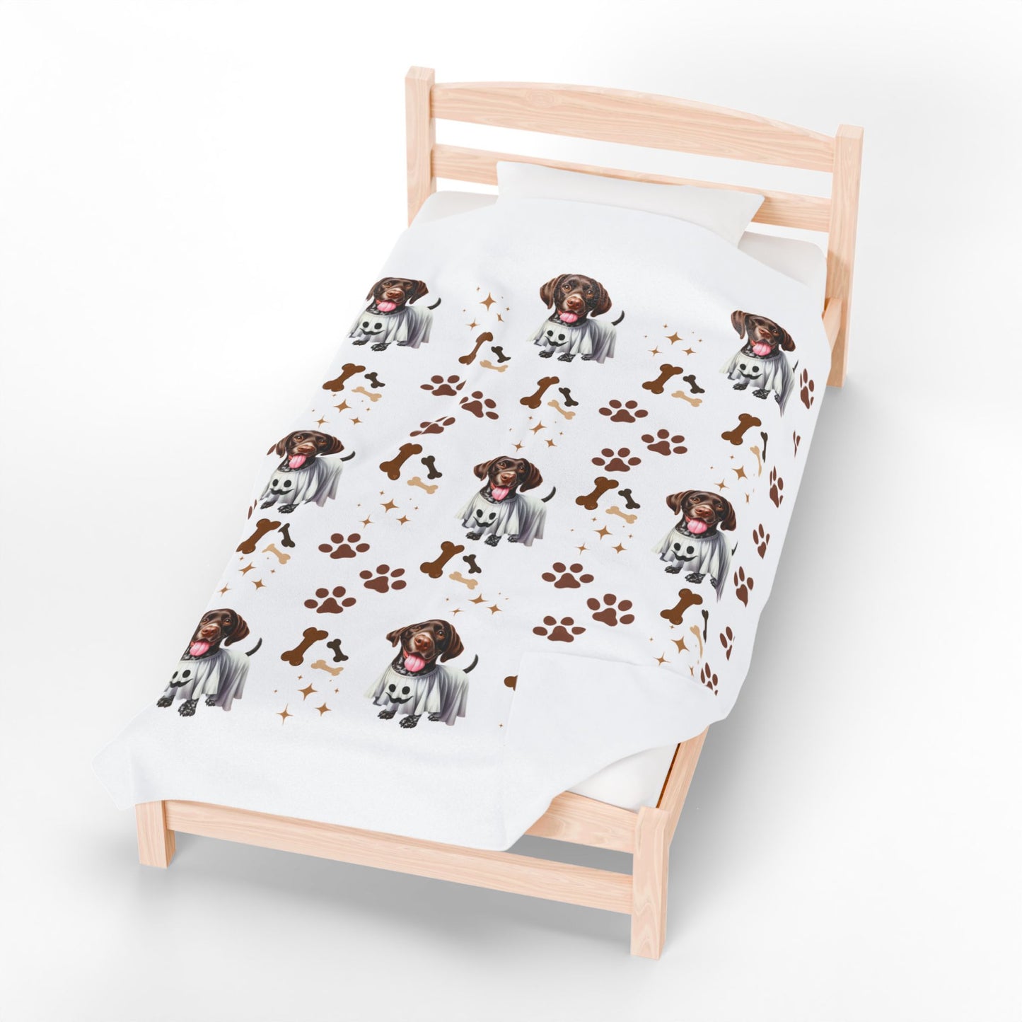 Dog Lover's Velveteen Plush Blanket, Cozy Pet Blanket, Dog-Themed Gift, Puppy Lover Throw, Cute Home Decor