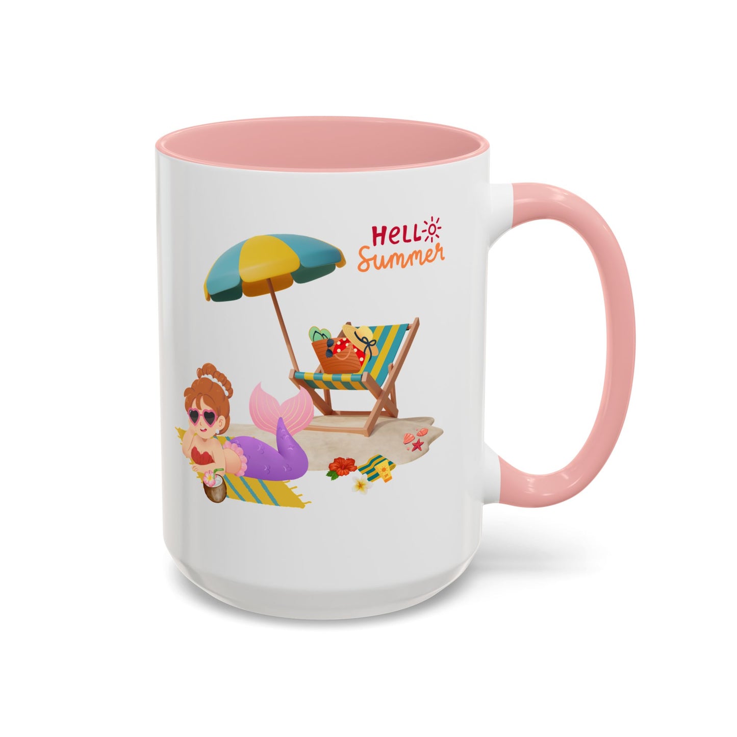 Mermaid lounging on a beach towel Coffee Mug