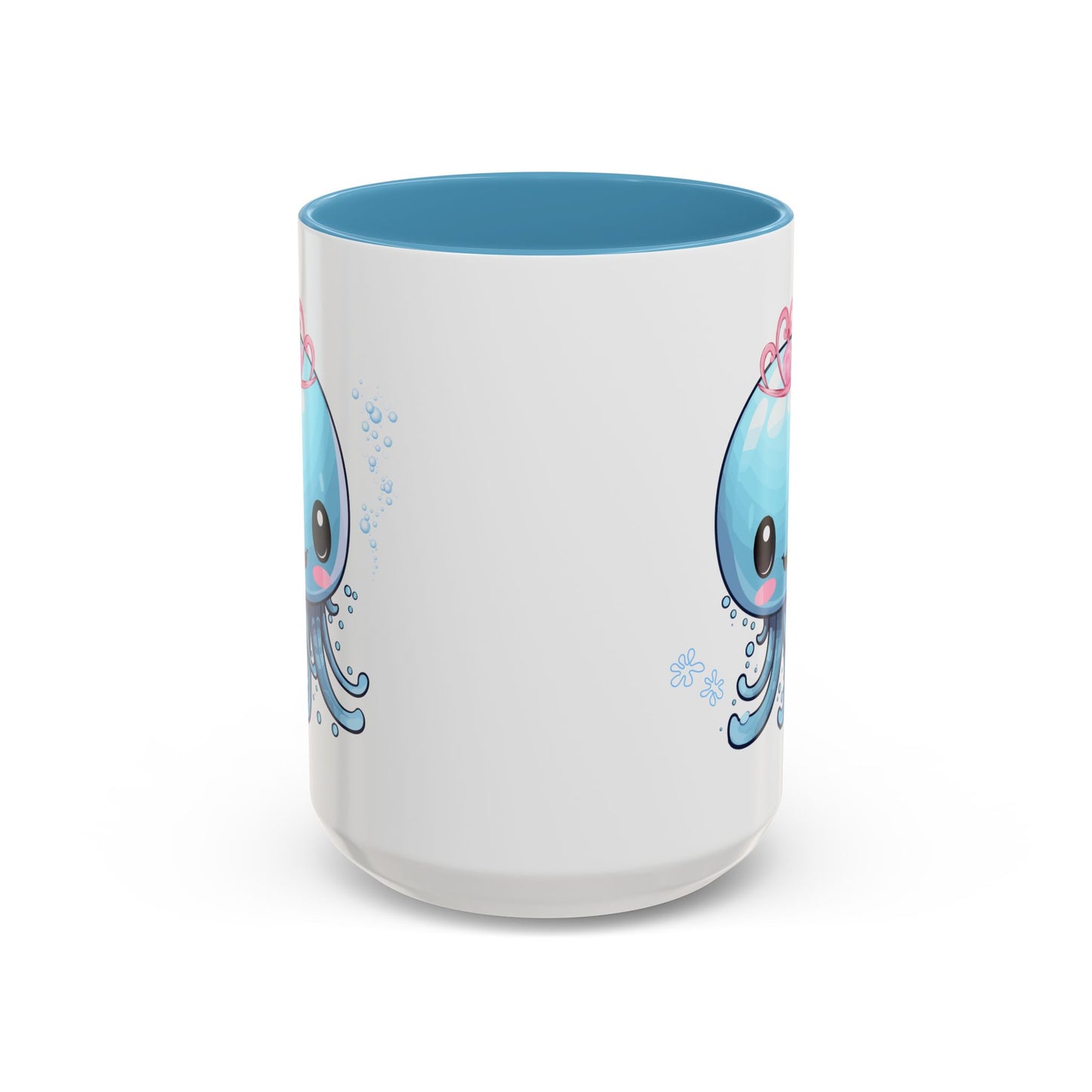 Blue jellyfish with a pink tiara Coffee Mug