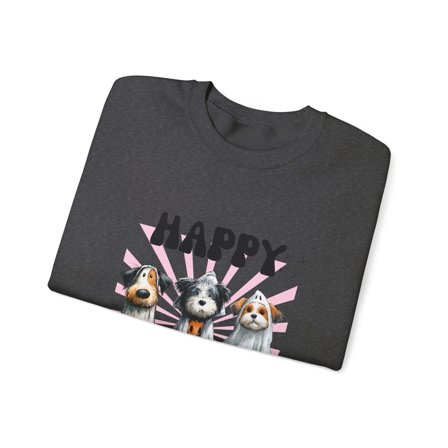 Halloween Dog Crewneck Sweatshirt, Cozy Pet Lover Gift, Unisex Halloween Apparel, Funny Dog Sweatshirt, Fall Fashion