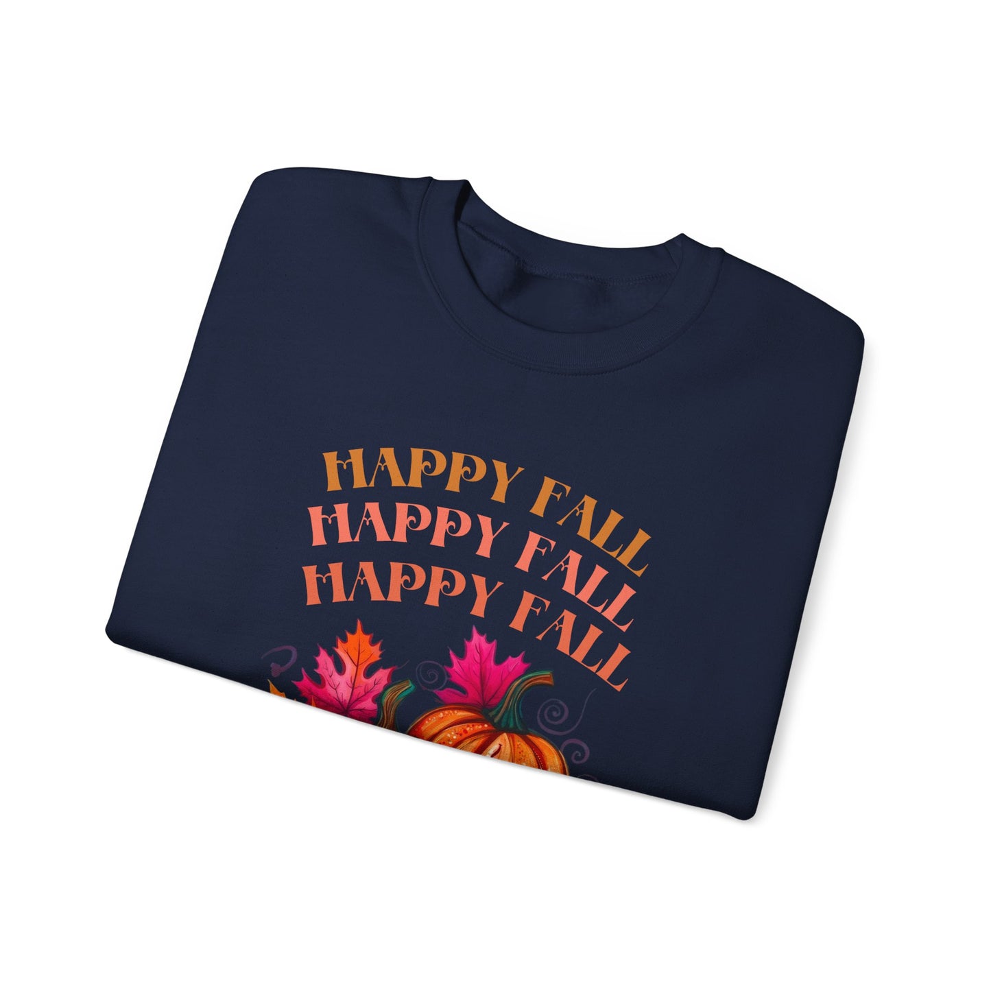 Fall Vibes Crewneck Sweatshirt, Cozy Autumn Apparel, Seasonal Gift for Thanksgiving, Pumpkin Sweater, Unisex Fall Fashion