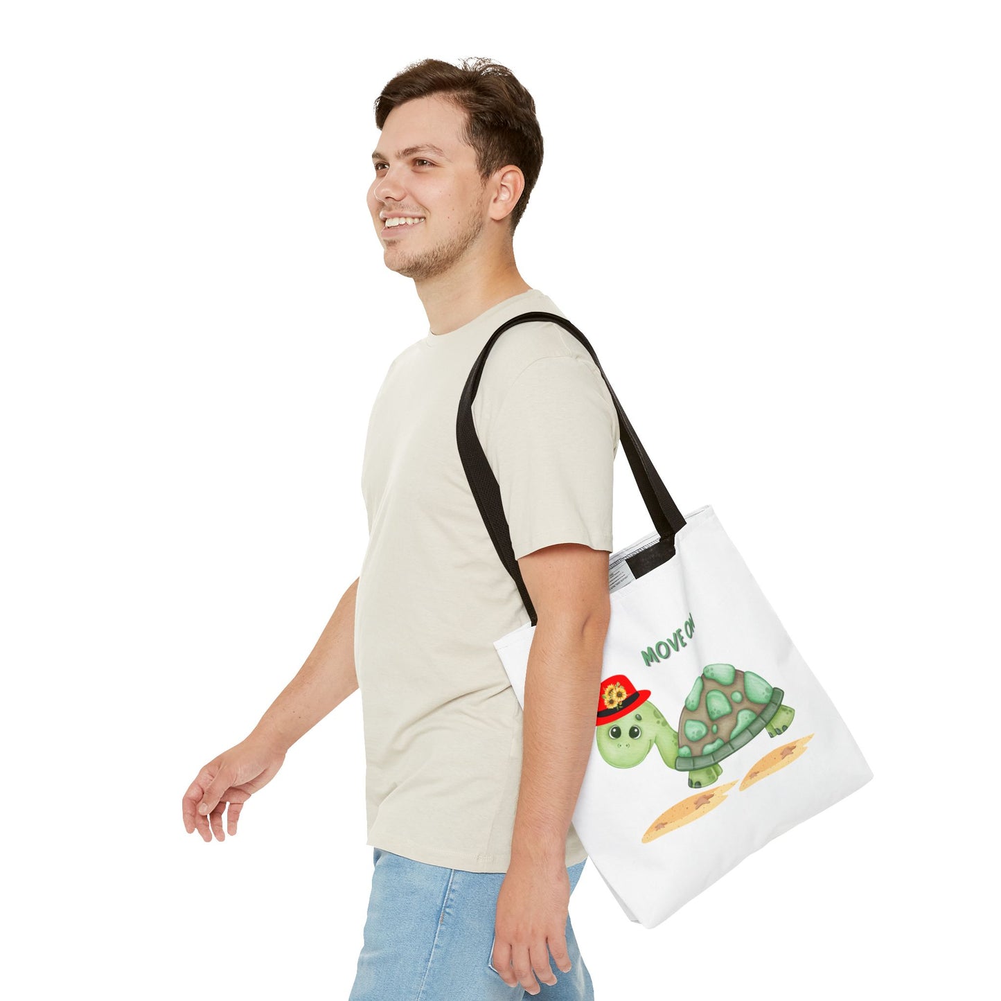 Turtle with a sunflower hat Tote Bag