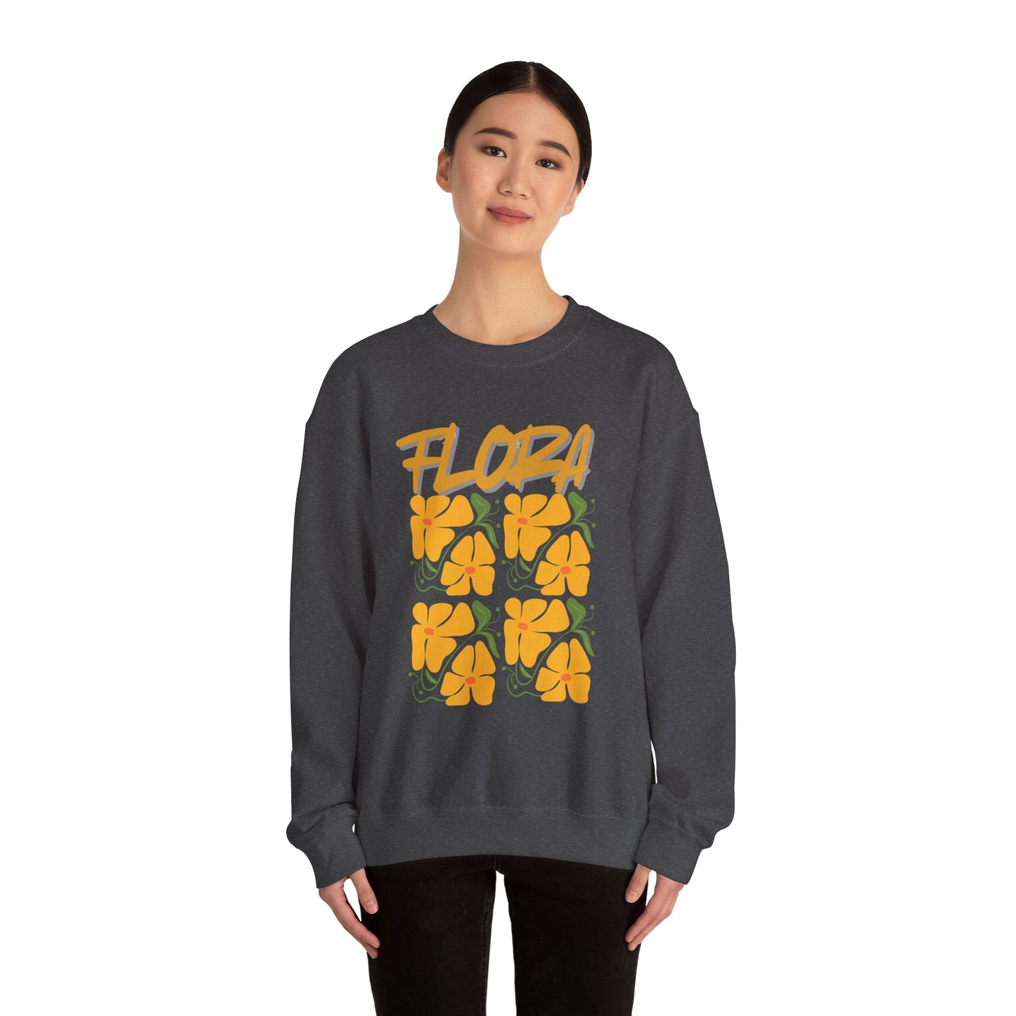 Flora Crewneck Sweatshirt, Floral Sweatshirt, Spring Fashion, Casual Wear, Gifts for Her, Unisex Floral Hoodie
