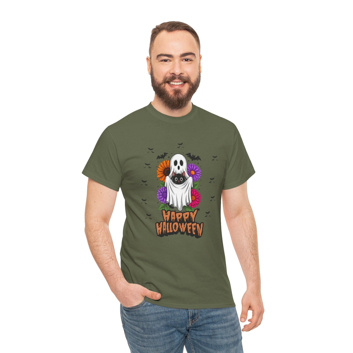 Halloween Ghost Unisex Tee, Perfect for Trick-or-Treating, Spooky Season Shirts, Fall Vibes, Halloween Party Attire