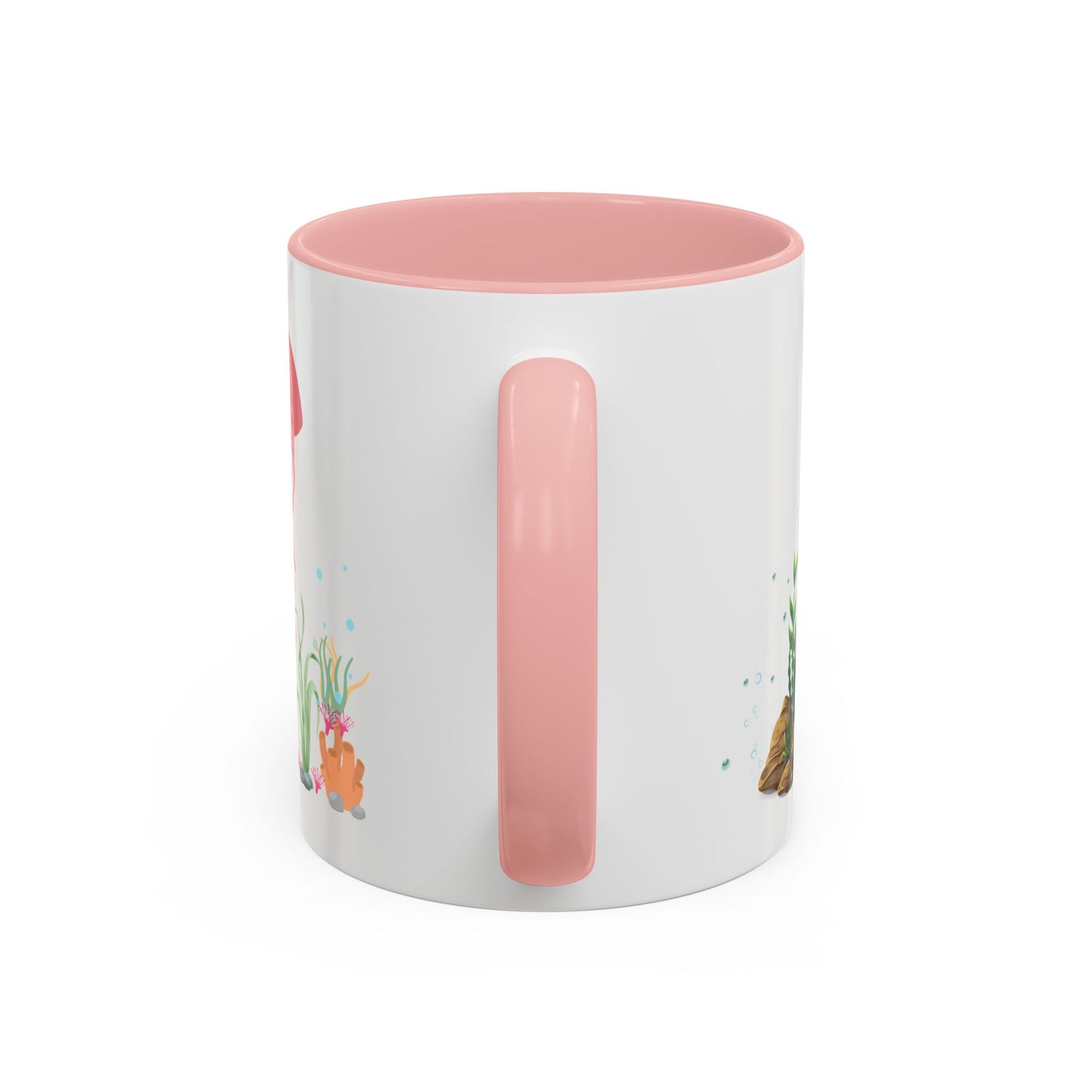Pink squid cartoon with love Coffee Mug