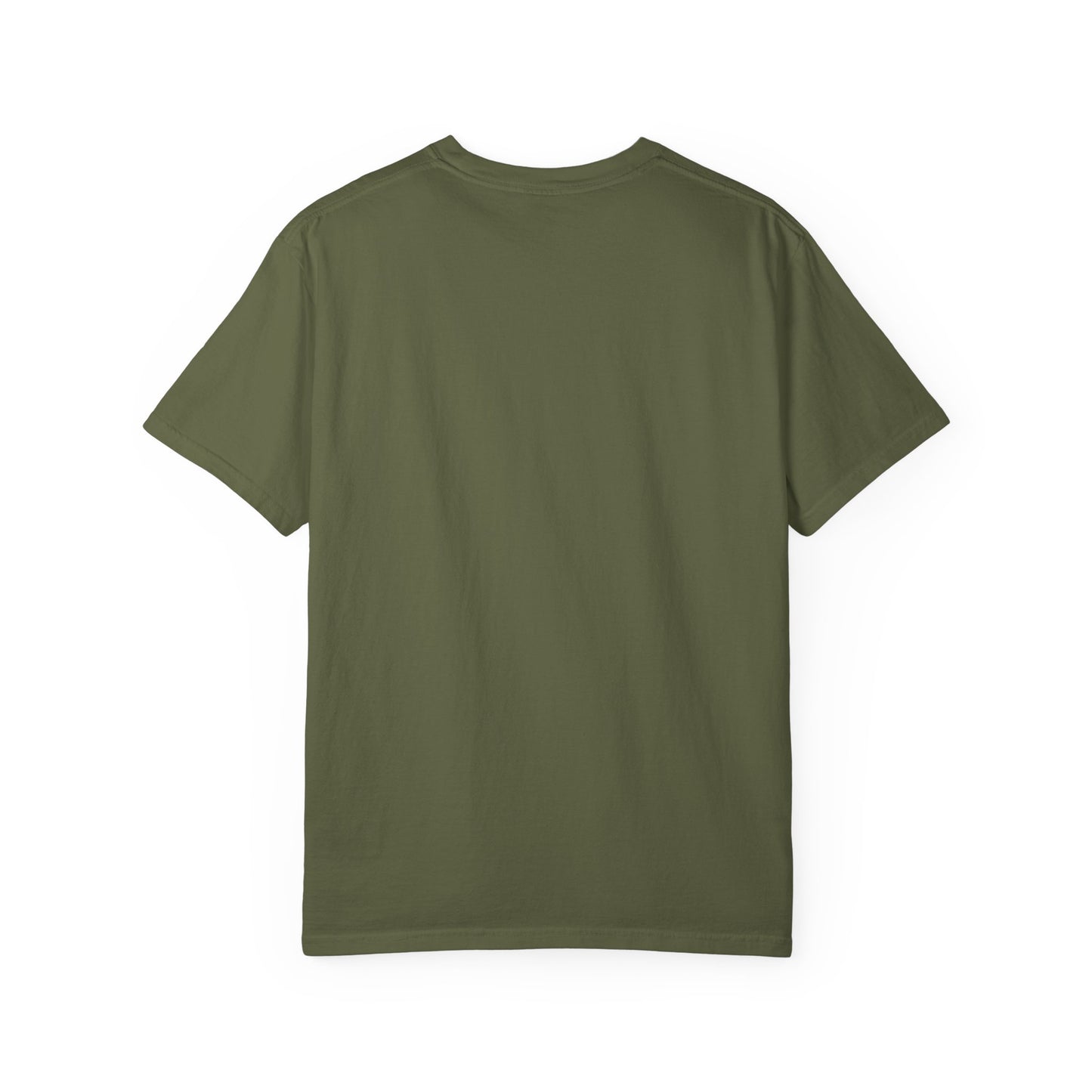 Green fish with bubbles and aquatic plants Unisex Garment-Dyed T-shirt