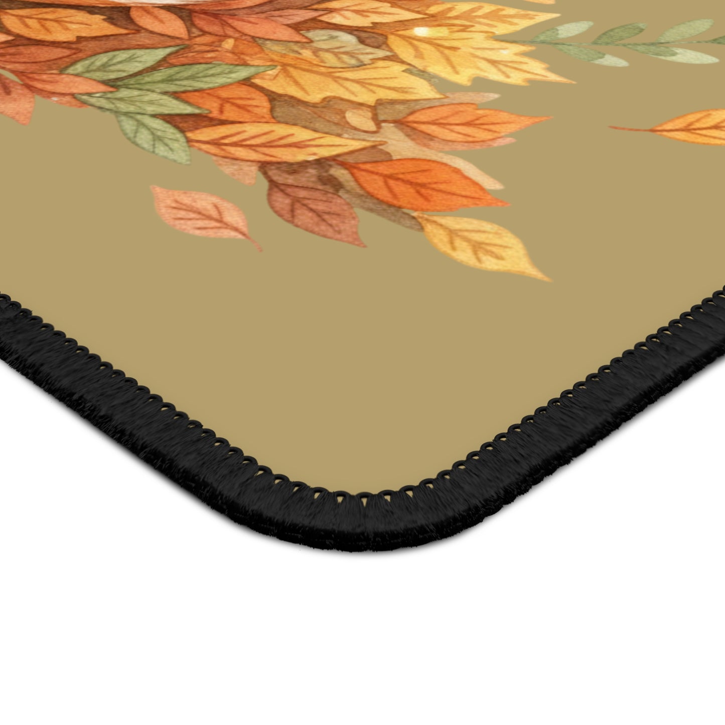 Autumn Fox Gaming Mouse Pad — Cute Fall Desk Mousepad