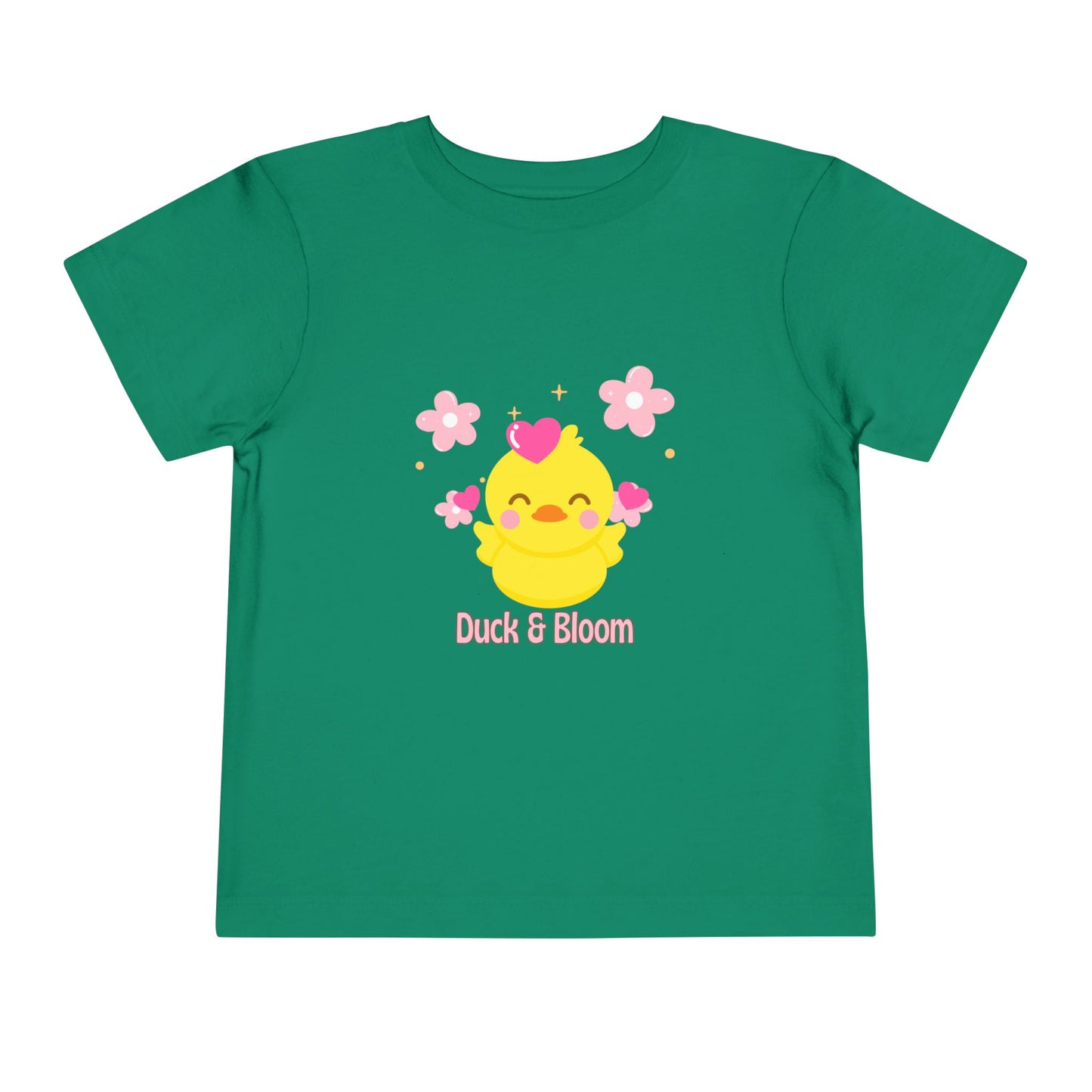 Cute Duck & Bloom Toddler Tee, Kid's Play Shirt, Toddler Summer Tee, Baby Shower Gift, Fun Spring Outfit