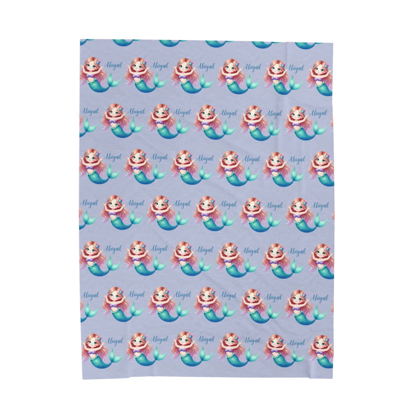 Mermaid Dreams Plush Blanket | Cozy Throw, Kids Bedroom Decor, Gift for Girls, Nursery Bedding, Cute Home Accent