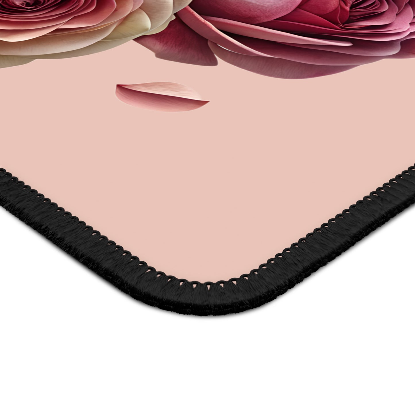 Floral Rose Gaming Mouse Pad — Pink Vintage Bouquet Desk Mat