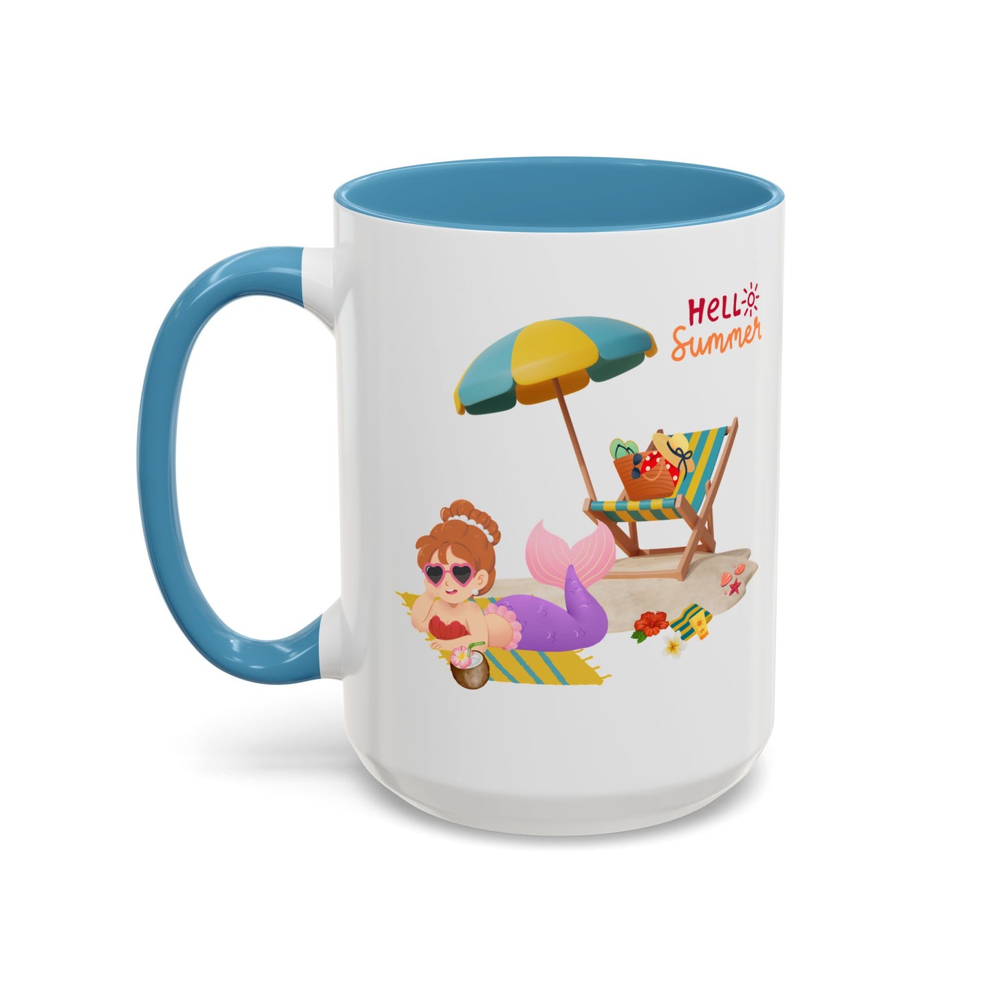 Mermaid lounging on a beach towel Coffee Mug