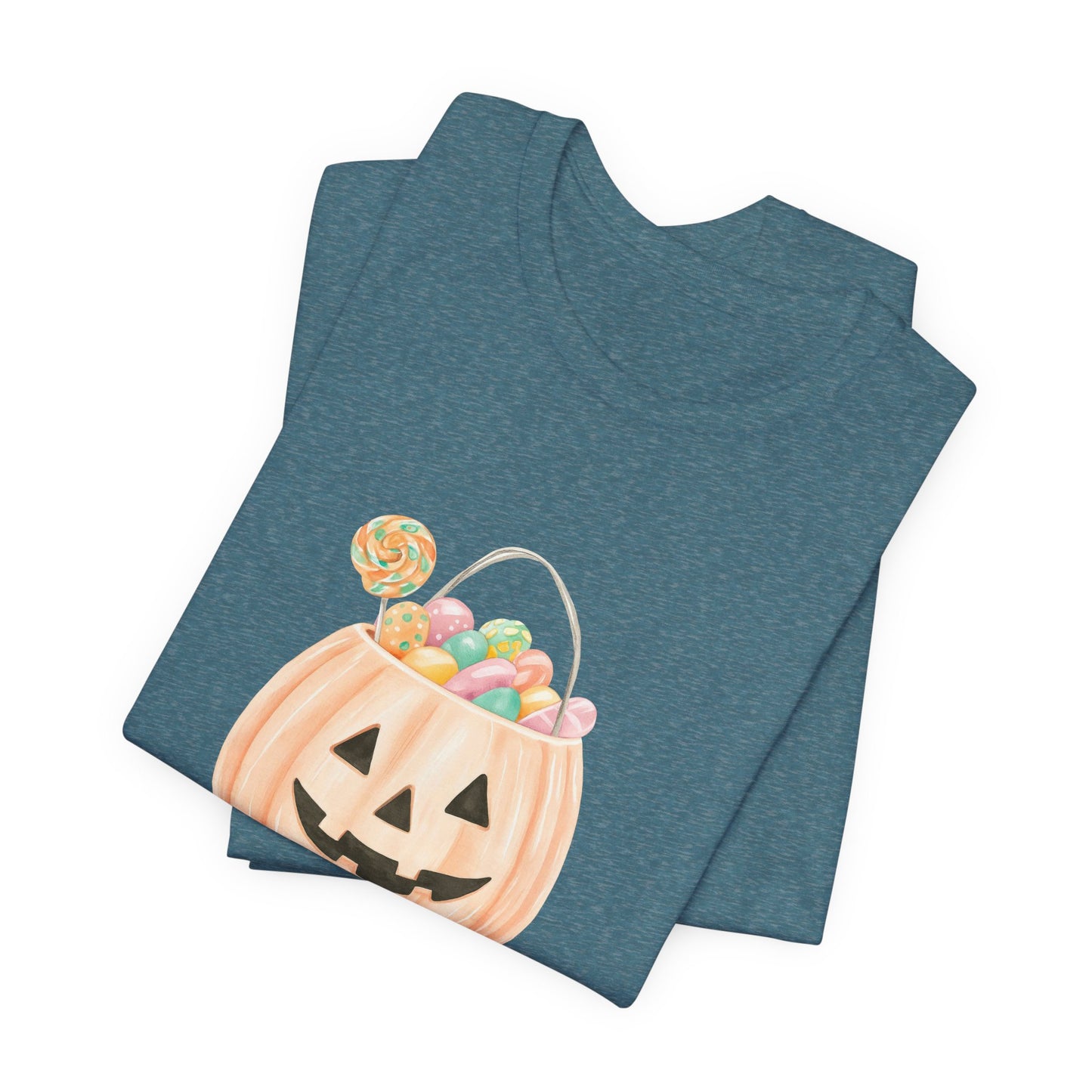 Halloween Trick or Treat T-Shirt, Unisex Graphic Tee, Fall Wardrobe Addition, Perfect for Halloween Parties, Spooky Season Wear