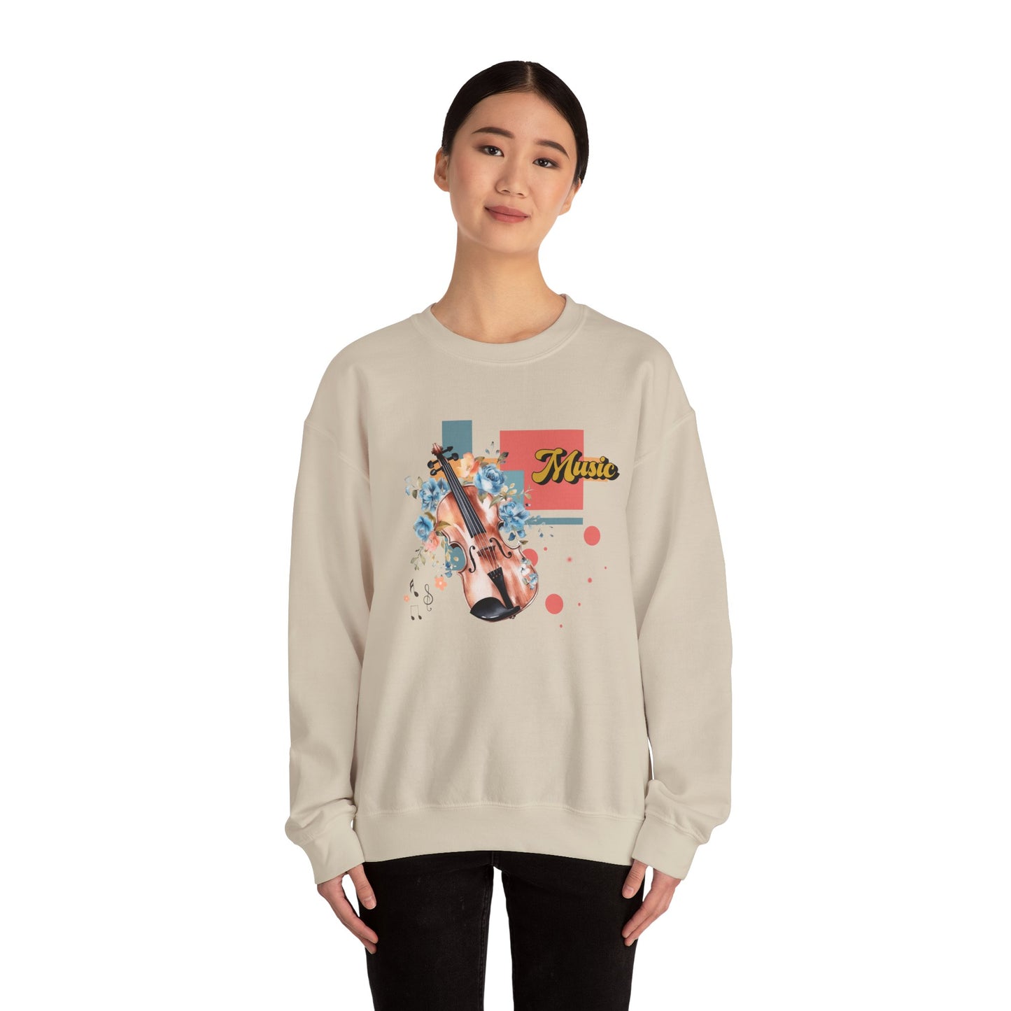 Musical Vibes Crewneck Sweatshirt | Gift for Music Lovers, Cozy and Stylish, Perfect for Concerts, Casual Wear, All Seasons