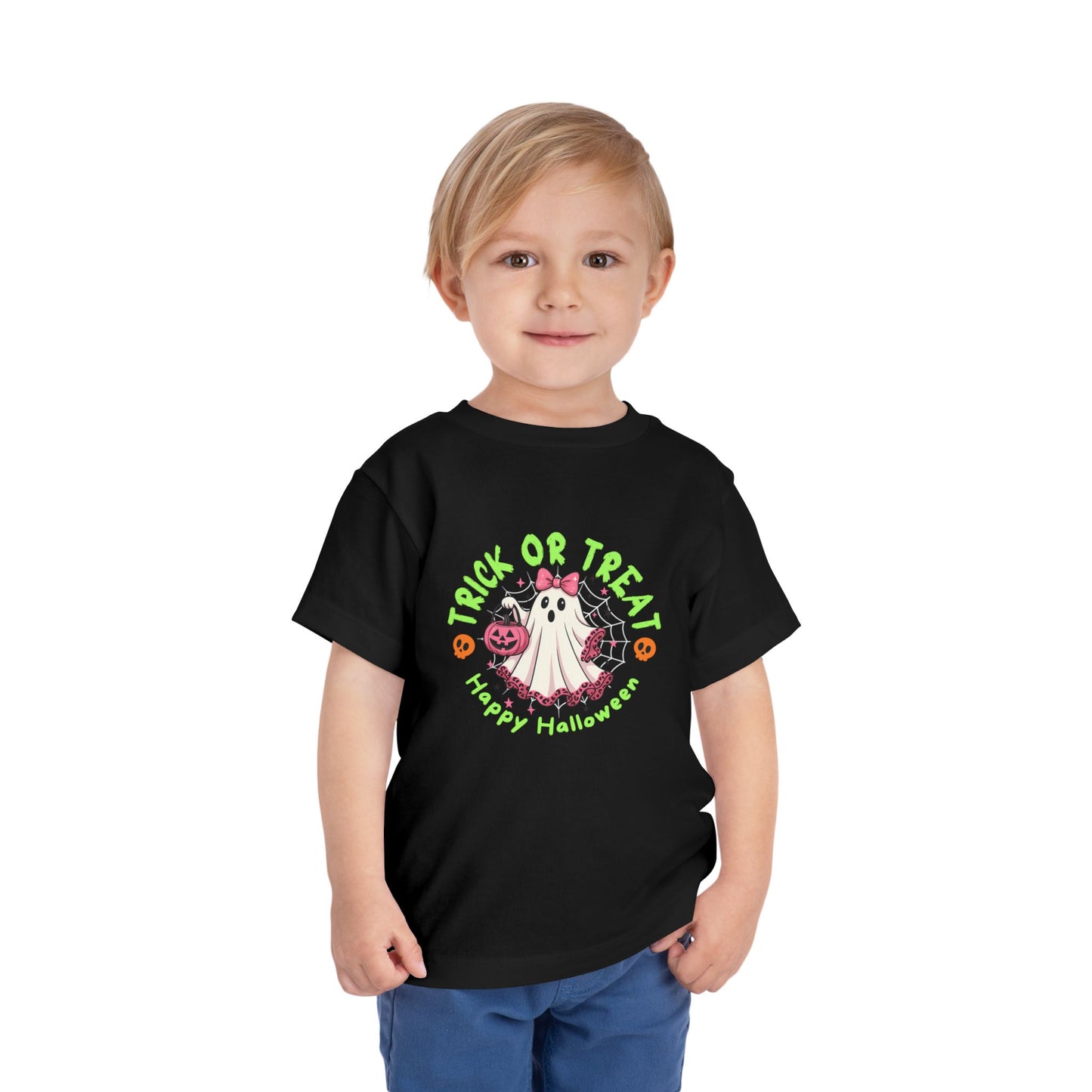 Halloween Toddler T-Shirt, Trick or Treat Tee, Kids Costume Shirt, Spooky Season Apparel, Fall Holiday Gift