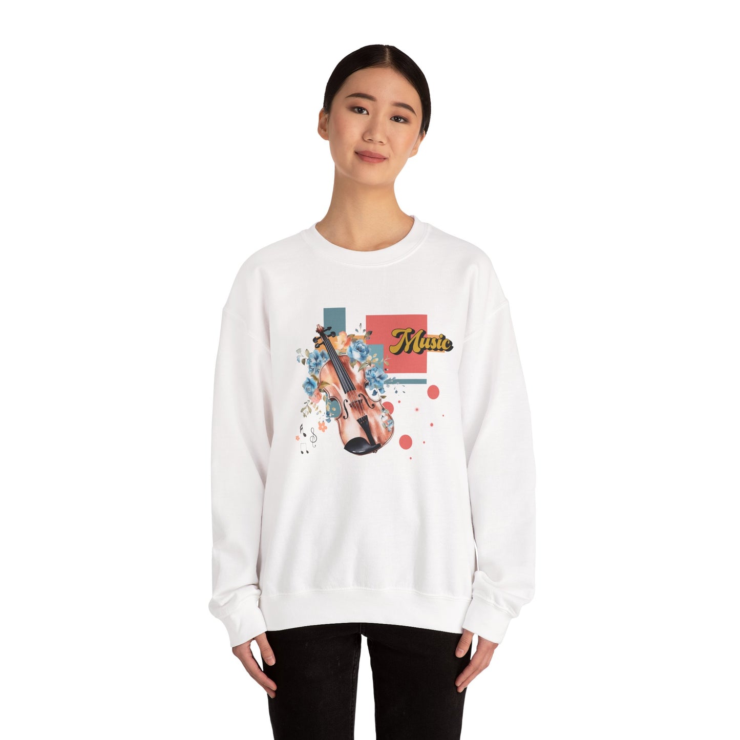 Musical Vibes Crewneck Sweatshirt | Gift for Music Lovers, Cozy and Stylish, Perfect for Concerts, Casual Wear, All Seasons