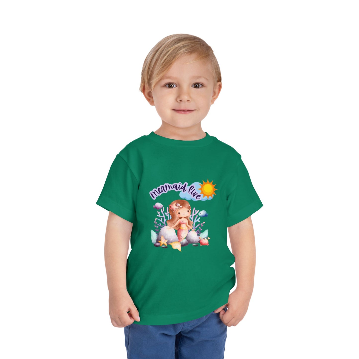 Mermaid Live Toddler Tee, Fun Summer Shirt, Cute Kids Clothing, Beach Outfit, Birthday Gift, Playtime Essential