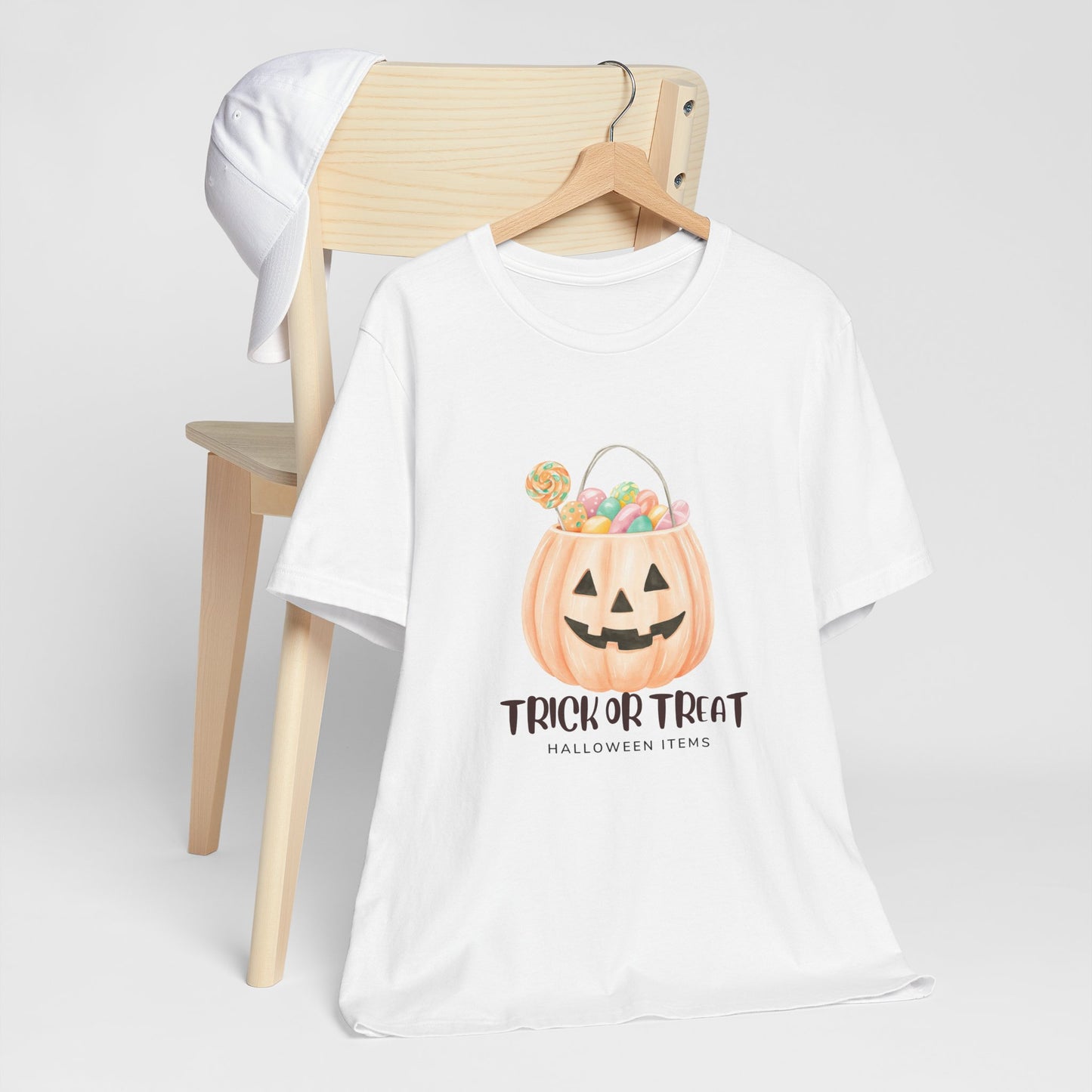 Halloween Trick or Treat T-Shirt, Unisex Graphic Tee, Fall Wardrobe Addition, Perfect for Halloween Parties, Spooky Season Wear