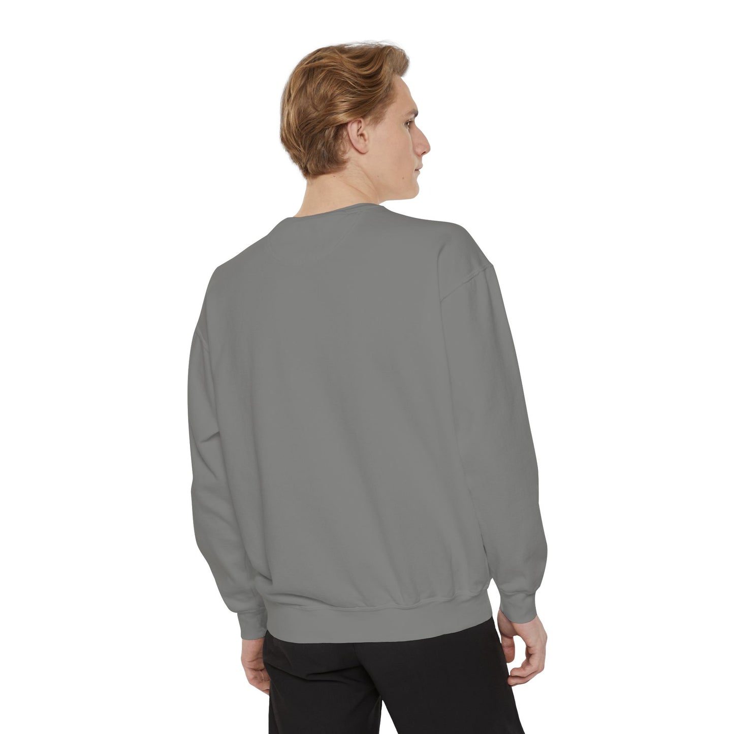 Blue jellyfish with a pink tiara Unisex Garment-Dyed Sweatshirt