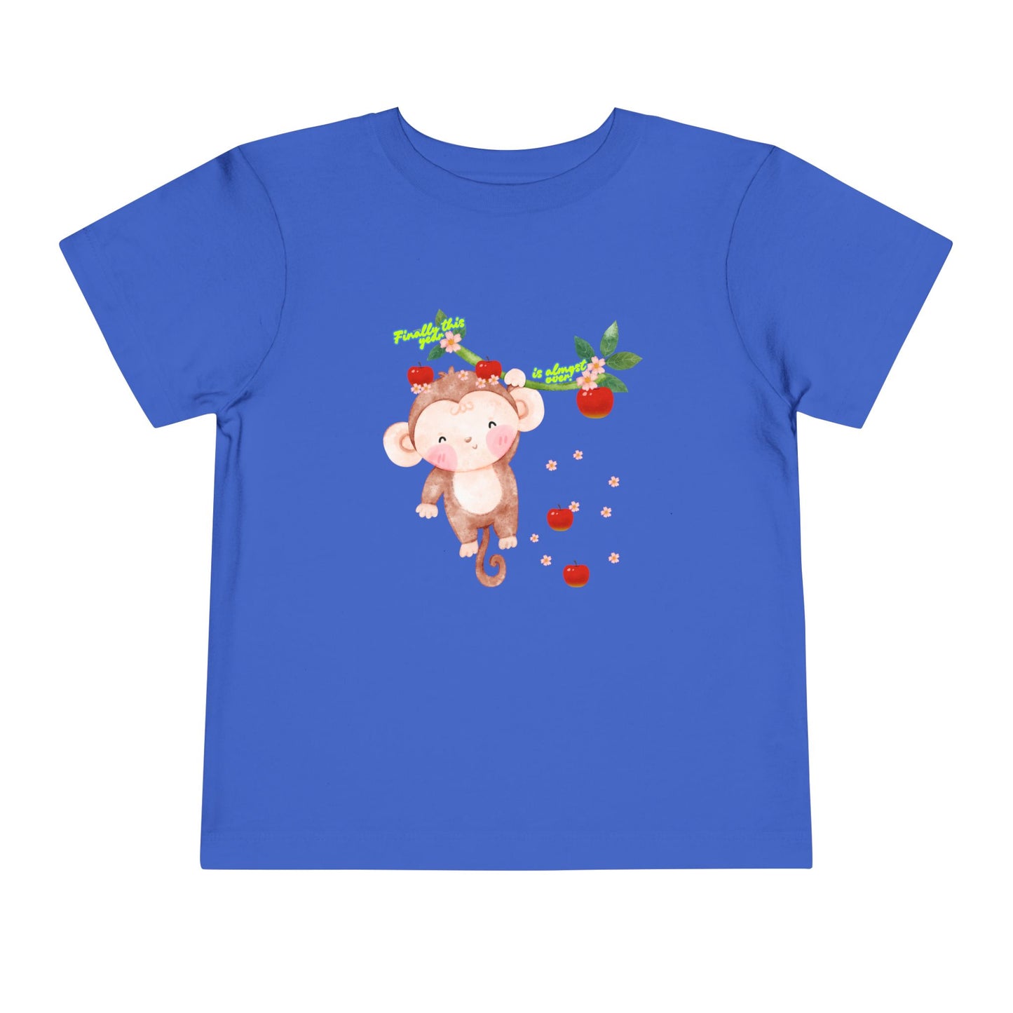 Cute Monkey Strawberry Toddler Tee, Adorable Kids Shirt, Baby Gift, Summer Outfit, Birthday Gift, Playtime Apparel