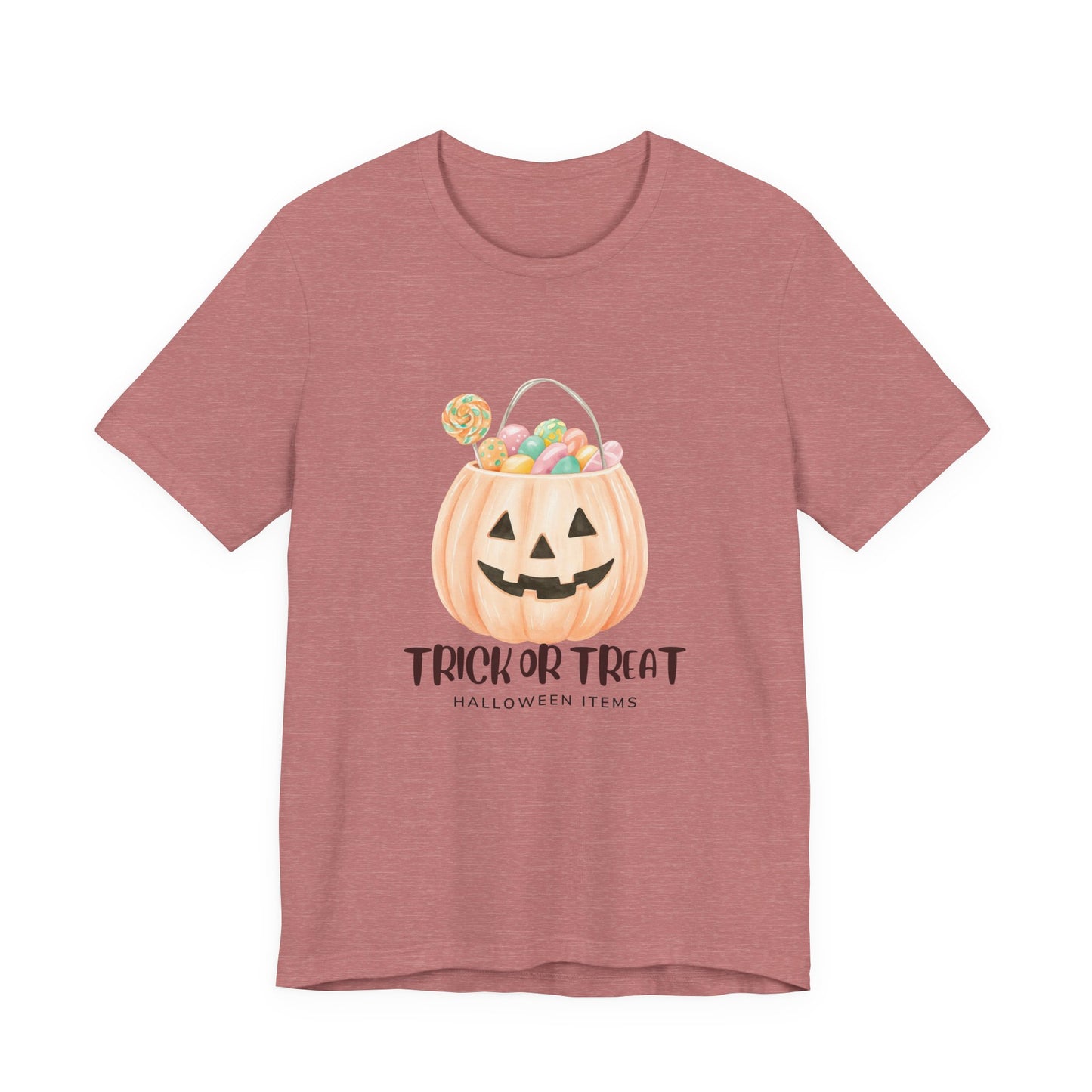 Halloween Trick or Treat T-Shirt, Unisex Graphic Tee, Fall Wardrobe Addition, Perfect for Halloween Parties, Spooky Season Wear