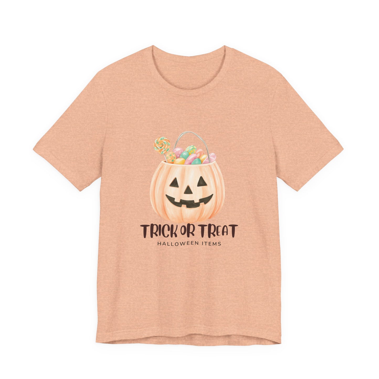 Halloween Trick or Treat T-Shirt, Unisex Graphic Tee, Fall Wardrobe Addition, Perfect for Halloween Parties, Spooky Season Wear